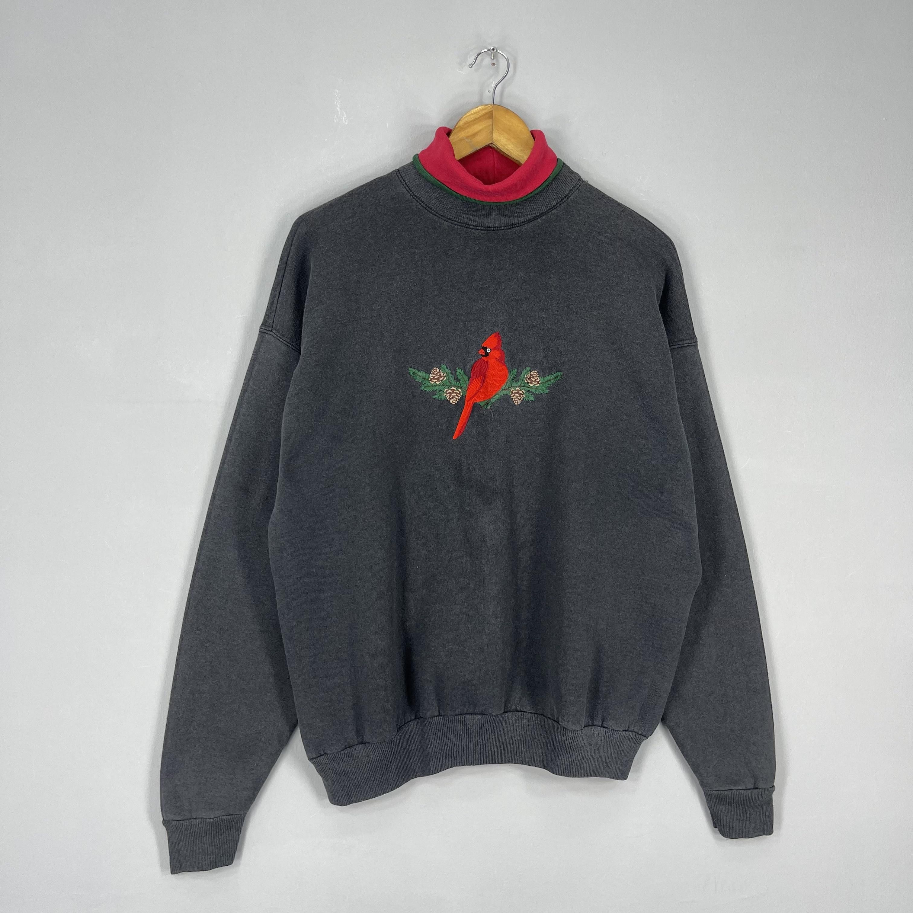 Habitat Vintage Y2K RED CARDINAL Bird Habitat Sweatshirt Size US L / EU 52-54 / 3 - 3 Thumbnail