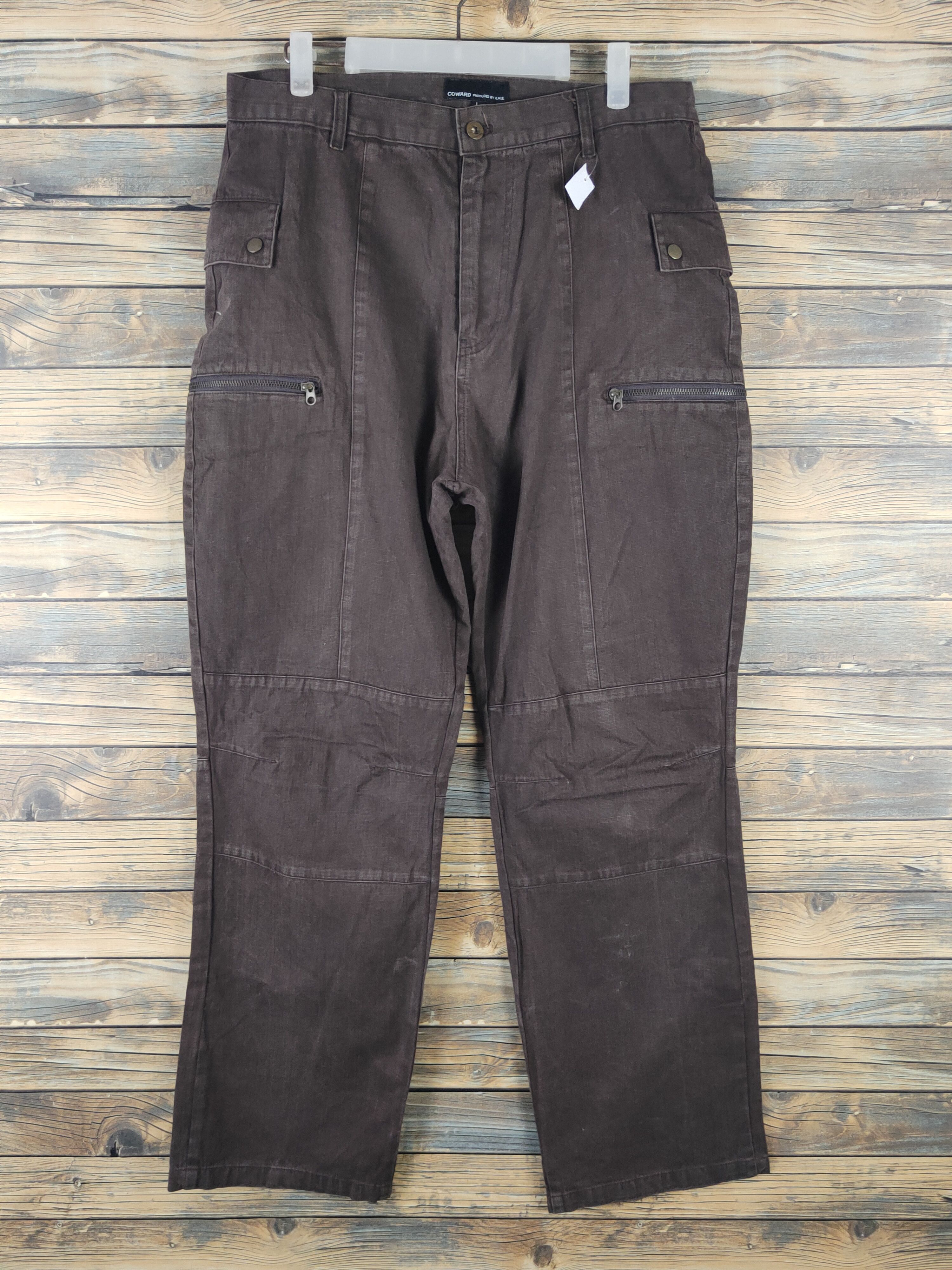 Japanese Brand DL Coward Brown Multipocket Cargo Pants #2150 Size US 32 / EU 48 - 1 Thumbnail