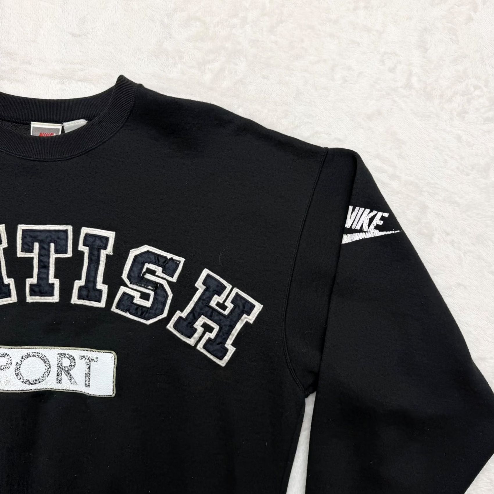 Nike VINTAGE Nike British Sport Sweatshirt Mens M Black Graphic Print Pullover Crewneck Logo Size US M / EU 48-50 / 2 - 4 Thumbnail