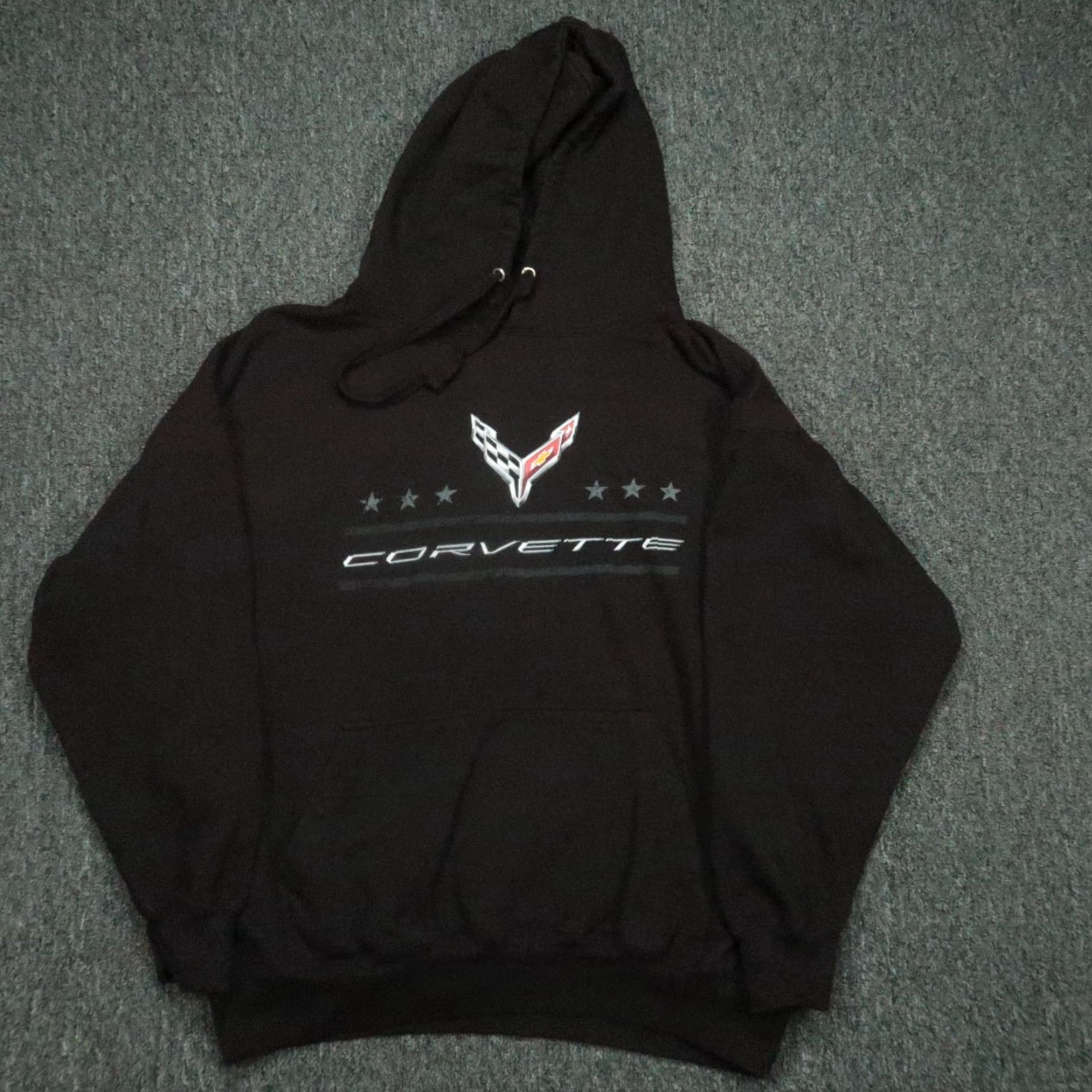JH Design JH Design Hoodie Men XXL Black Pullover Corvette GM Pockets Racing Jeff Hamilton Size US XXL / EU 58 / 5 - 2 Thumbnail