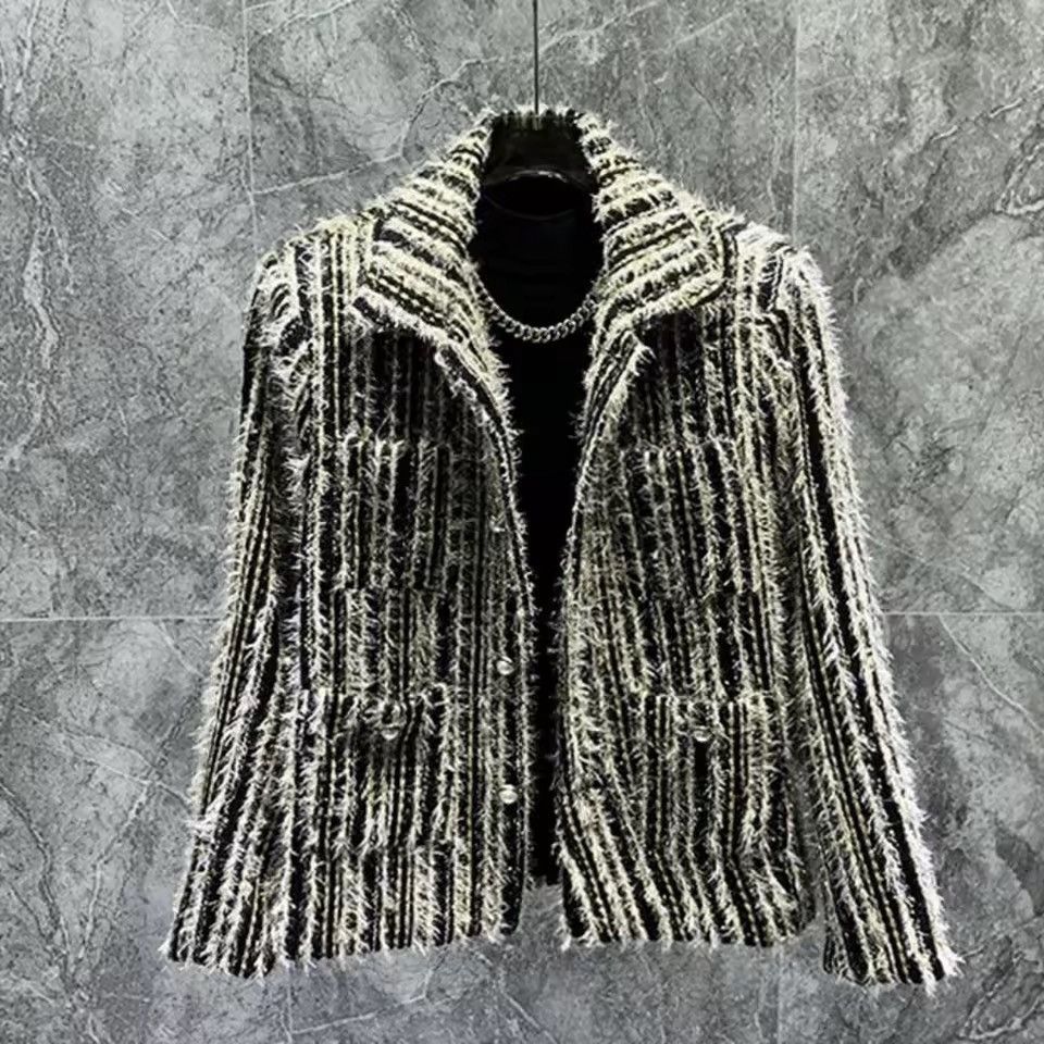 Other Distressed Designer Striped Retro Jacket Tassel Blazer Size US XXL / EU 58 / 5 - 1 Thumbnail
