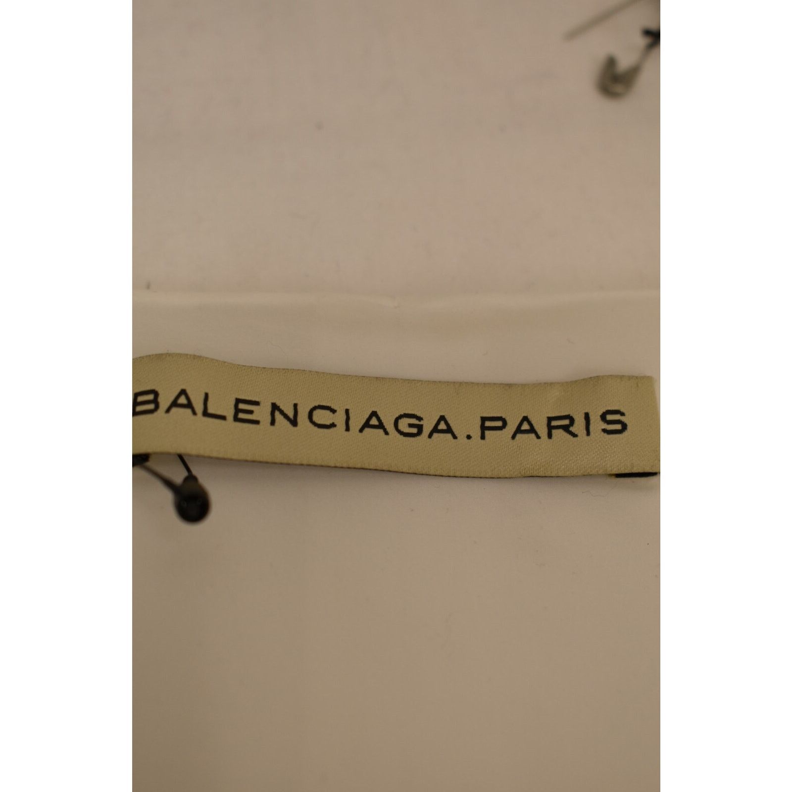 Balenciaga BALENCIAGA WHITE SLEEVELES SQUARE NECK DRESS 38 FRANCE $689 Size S / US 4 / IT 40 - 10 Thumbnail