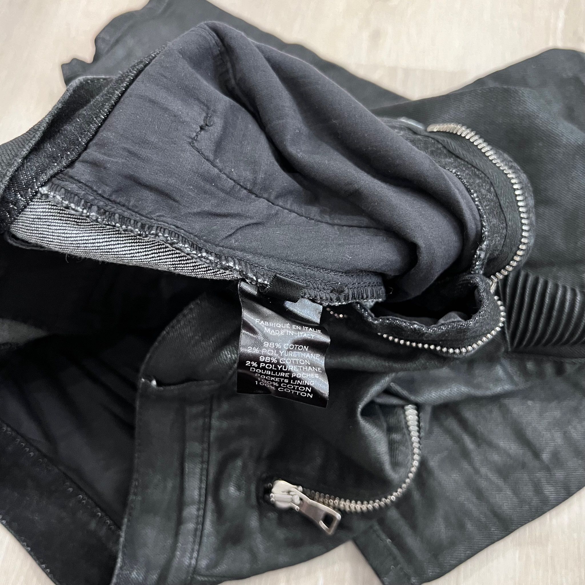 Balmain Balmain Waxed Coated Biker Moto Denim Jeans Size US 30 / EU 46 - 7 Thumbnail