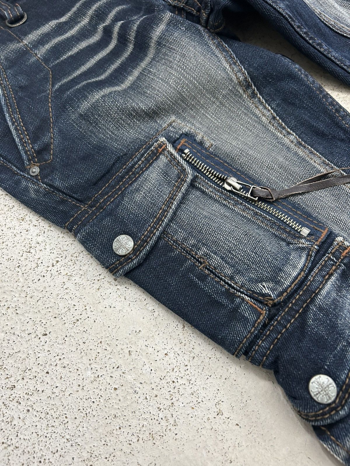 Tornado Mart Nicole Club Men Archive Mud Washed Whiskering Cargo Pocket Size US 30 / EU 46 - 9 Thumbnail