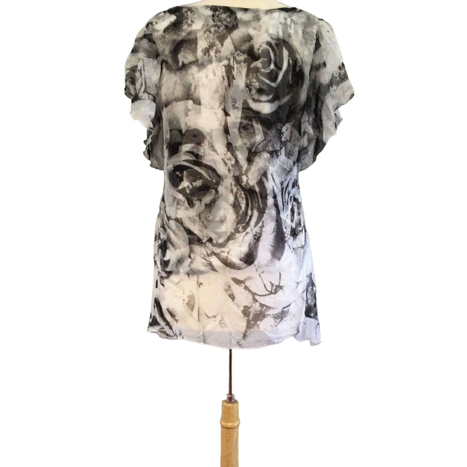Other Energe Worldwear Tank Floral Print Sheer Overlay Blouse XL Size XL / US 12-14 / IT 48-50 - 10 Thumbnail