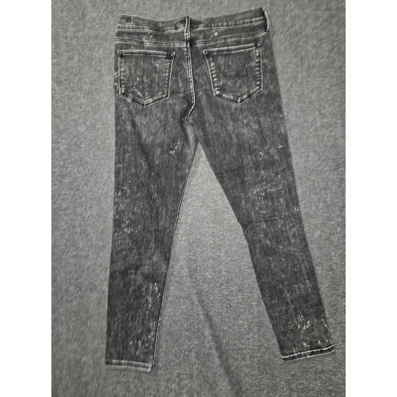Banana Republic Banana Republic Jeans Skinny Womens 29 Charcoal Distressed Denim Ankle Rise Low Pockets Slim Size 29" - 7 Thumbnail