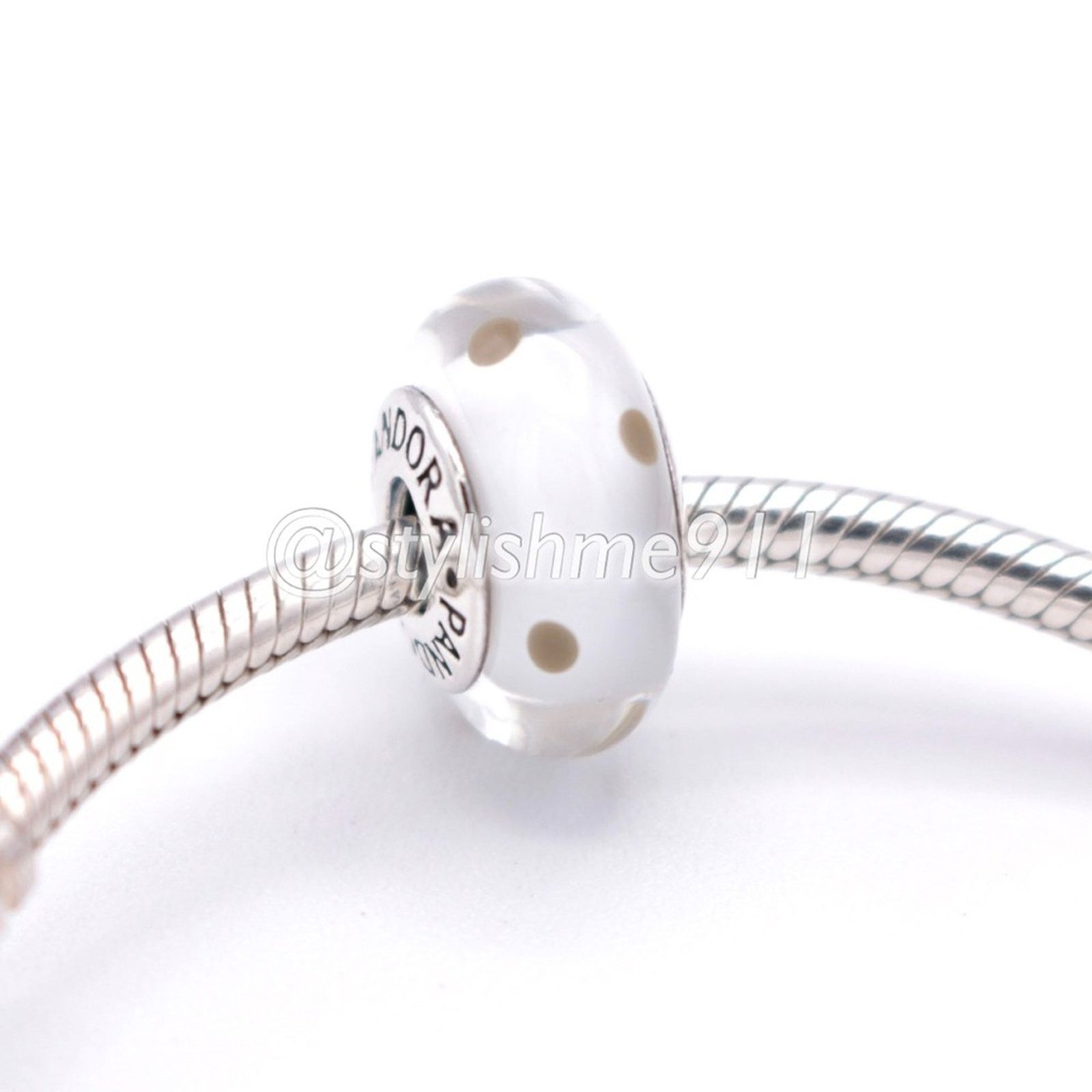 pandora Authentic Pandora White and Black Polka Dots Charm Size ONE SIZE - 4 Thumbnail
