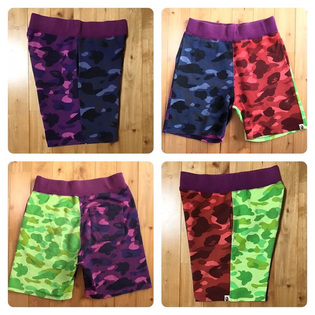 Bape BAPE Crazy camo sweat shorts a bathing ape ★size M Size US 32 / EU 48 - 1 Thumbnail