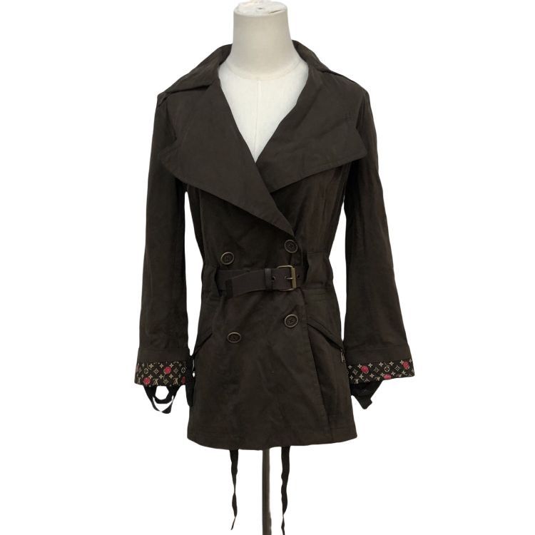 Louis Vuitton Louis Vuitton Monogram Cuff Belted Jacket Size 34 Size XS / US 0-2 / IT 36-38 - 1 Thumbnail