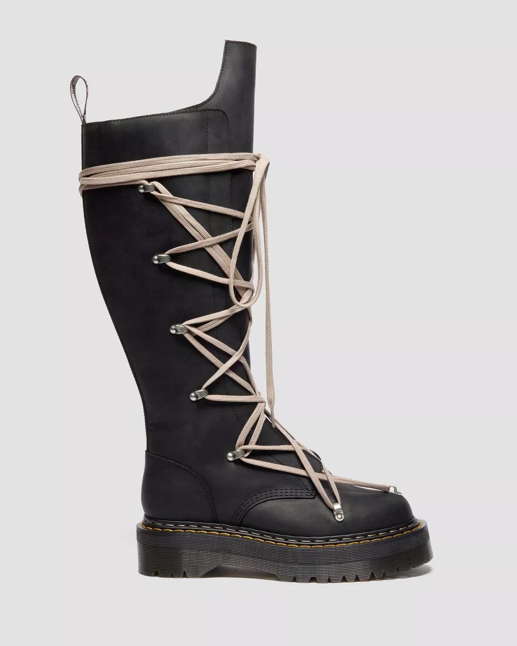 Dr. Martens × Rick Owens Pentalace Leather Platform Boots Size US 14 / EU 47 - 18 Thumbnail