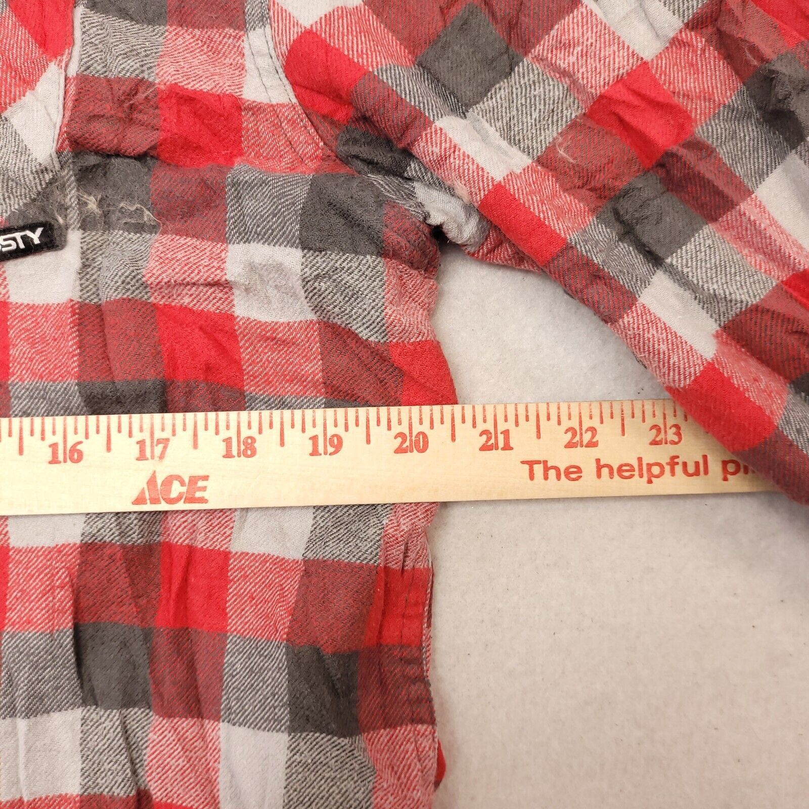 Rusty Rusty Gingham Flannel Shirt Men Size Extra Large XL Red Gray Size US XL / EU 56 / 4 - 9 Thumbnail