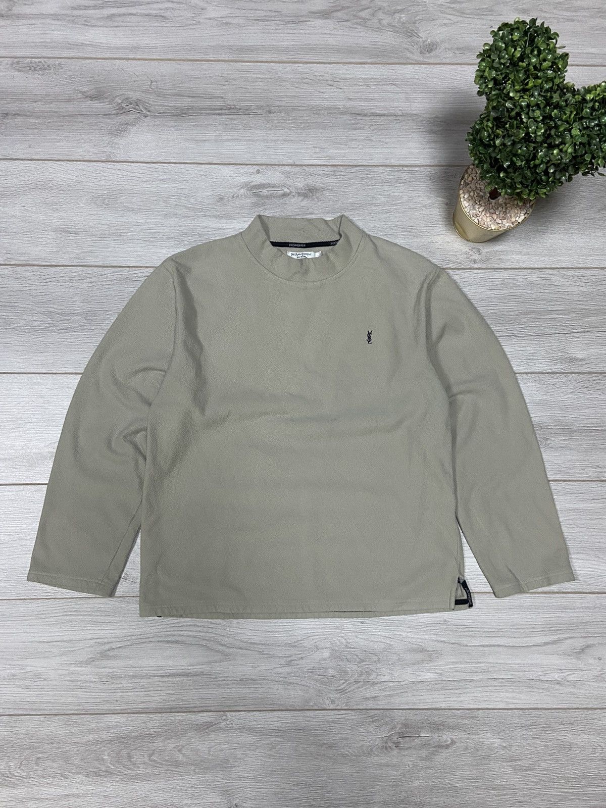 Yves Saint Laurent Yves saint laurent fleece YSL logo sweatshirt turtle neck Size US L / EU 52-54 / 3 - 1 Thumbnail