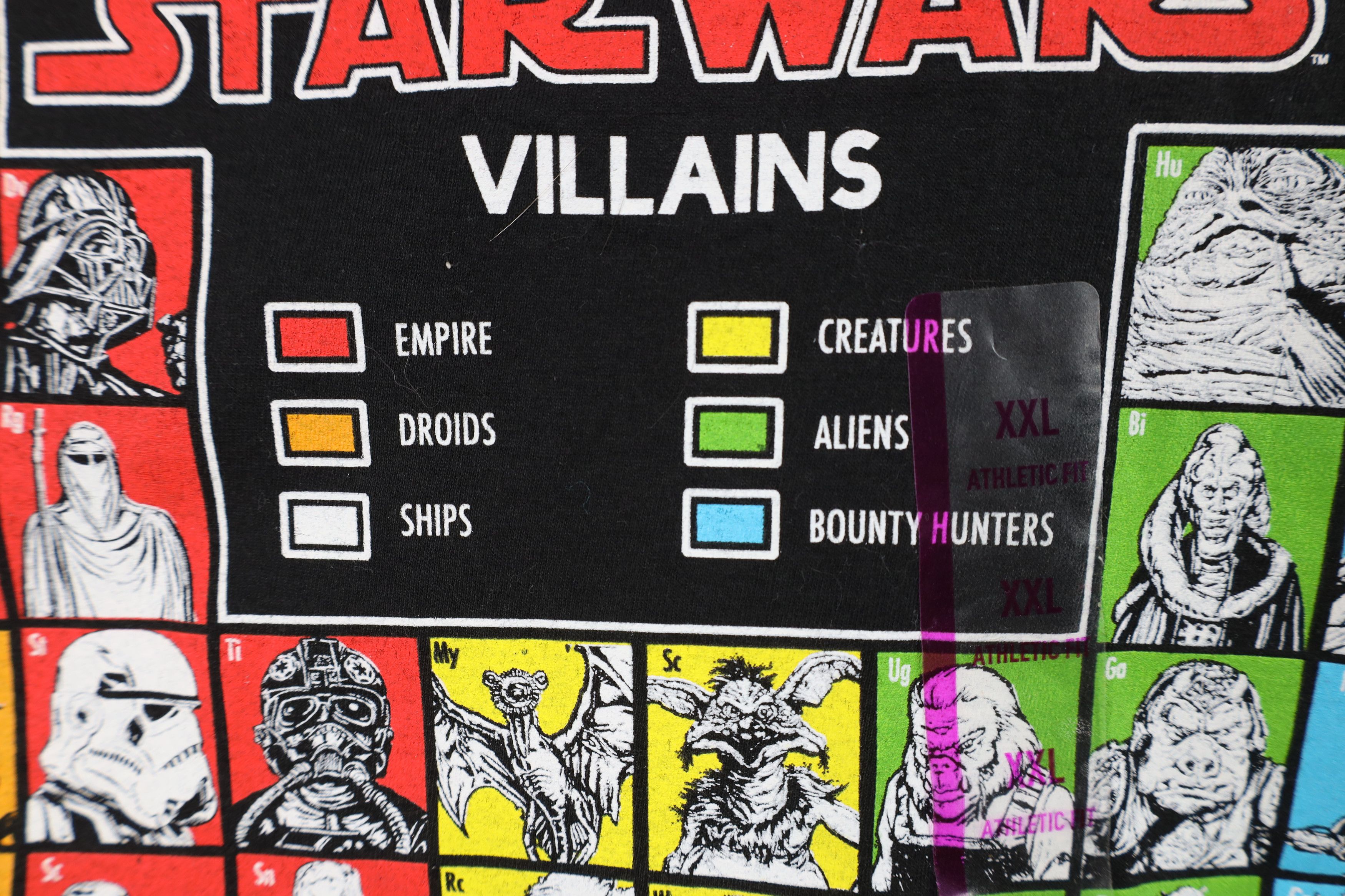 Star Wars Deadstock Y2K Star Wars Periodic Table of Villains T-Shirt Size US XXL / EU 58 / 5 - 6 Thumbnail