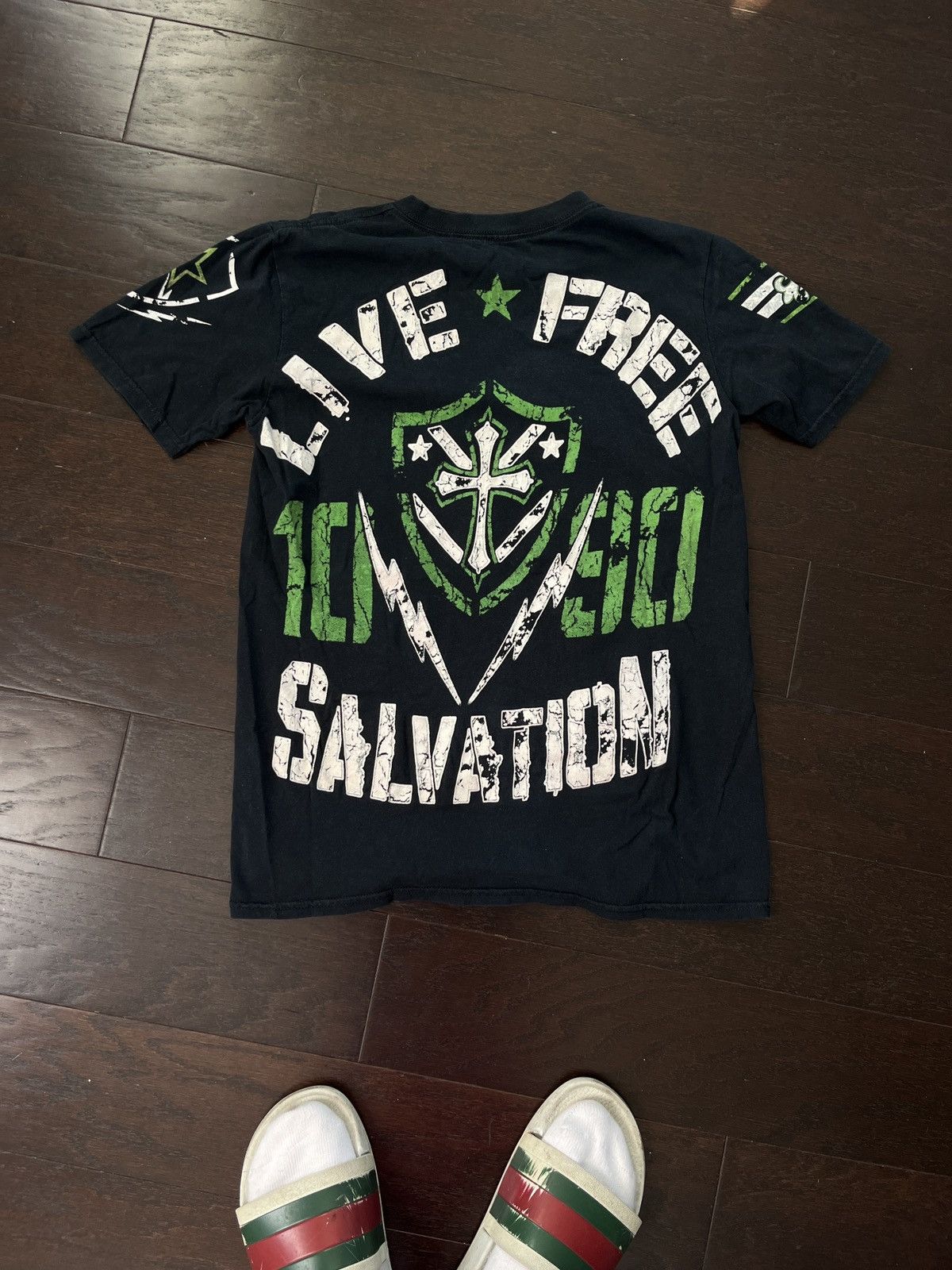 Affliction × Raw State × Vintage Vintage Y2K Raw State Cross Tee