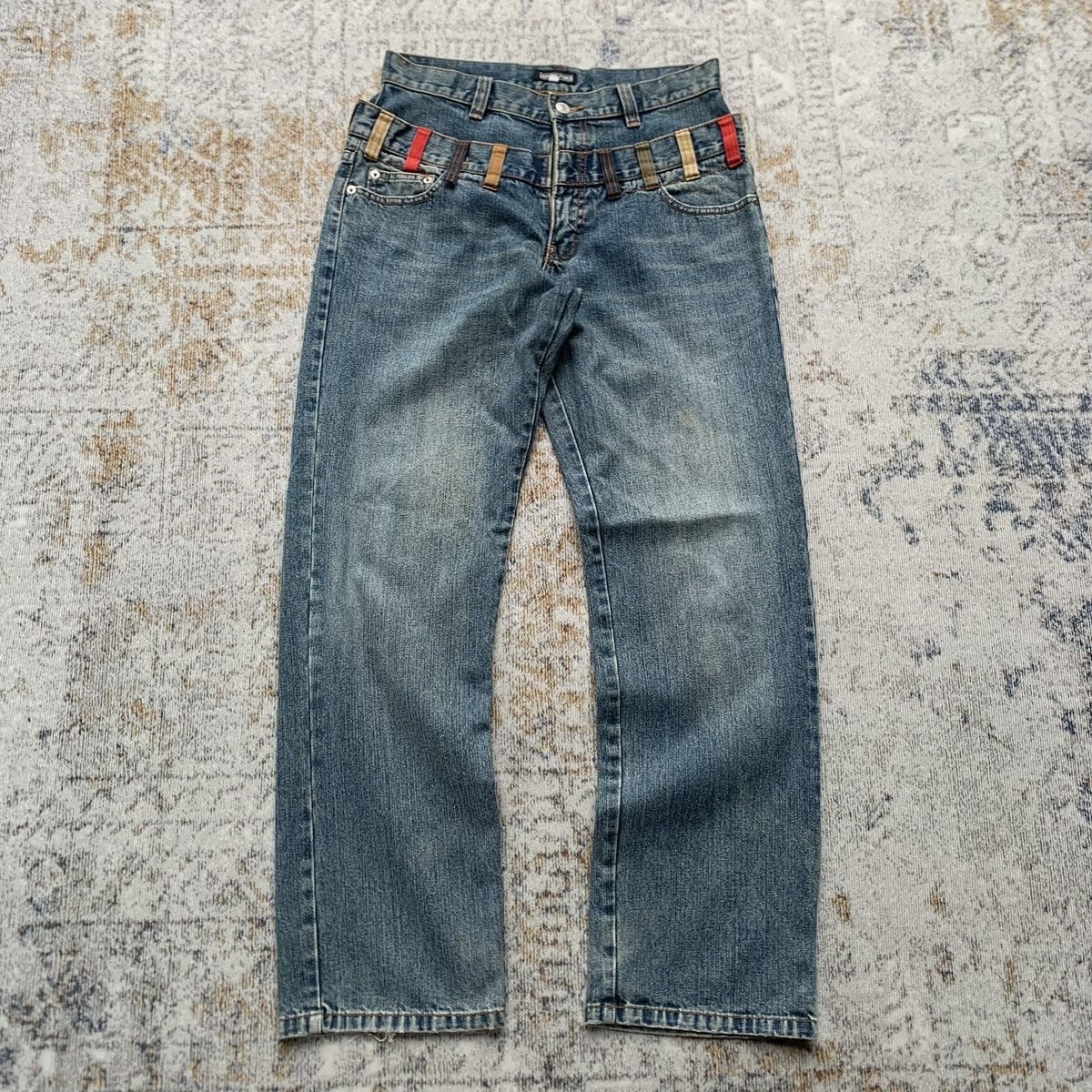 Japanese Brand 2000s Japanese Brand Amore Puro Double Waist Jeans Size US 30 / EU 46 - 1 Thumbnail