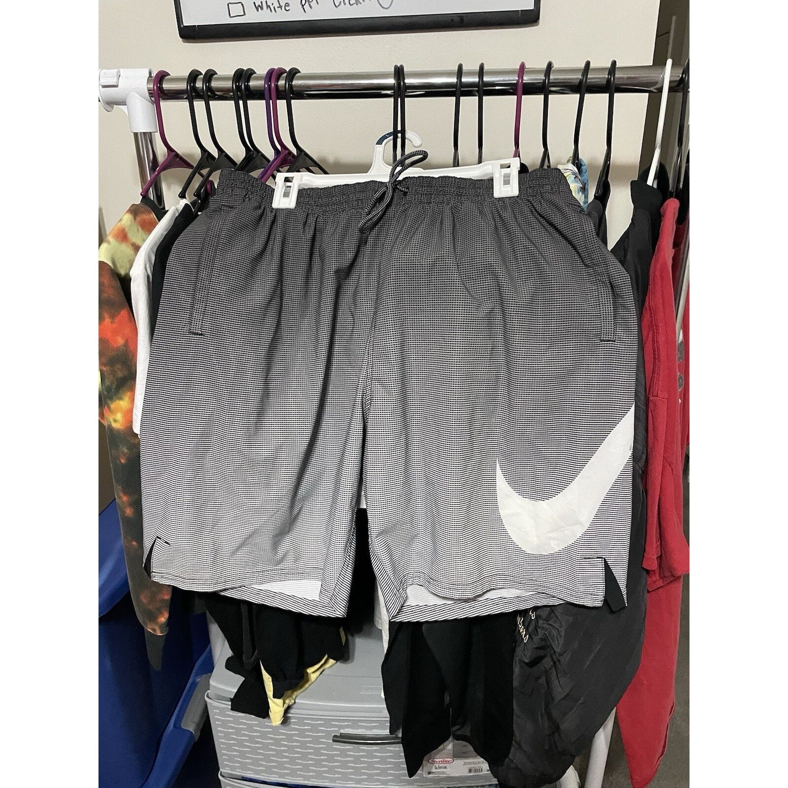 Nike Size 2XL- Nike Swim Short Trunks Black Gradient Stripes Mens Size US 41 - 1 Thumbnail