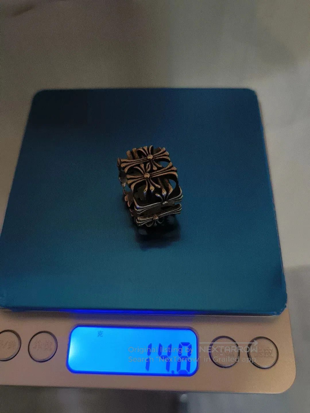 Japanese Brand Silver Ring with Unique Design. Size ONE SIZE - 5 Thumbnail