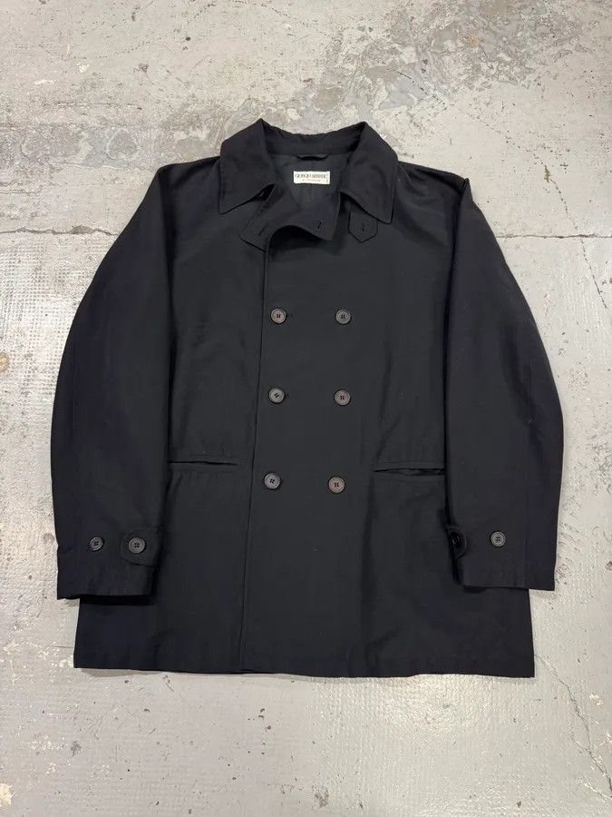 Giorgio Armani 1990s Giorgio Armani Collezioni Black Buttoned Long Jacket Size US M / EU 48-50 / 2 - 1 Thumbnail