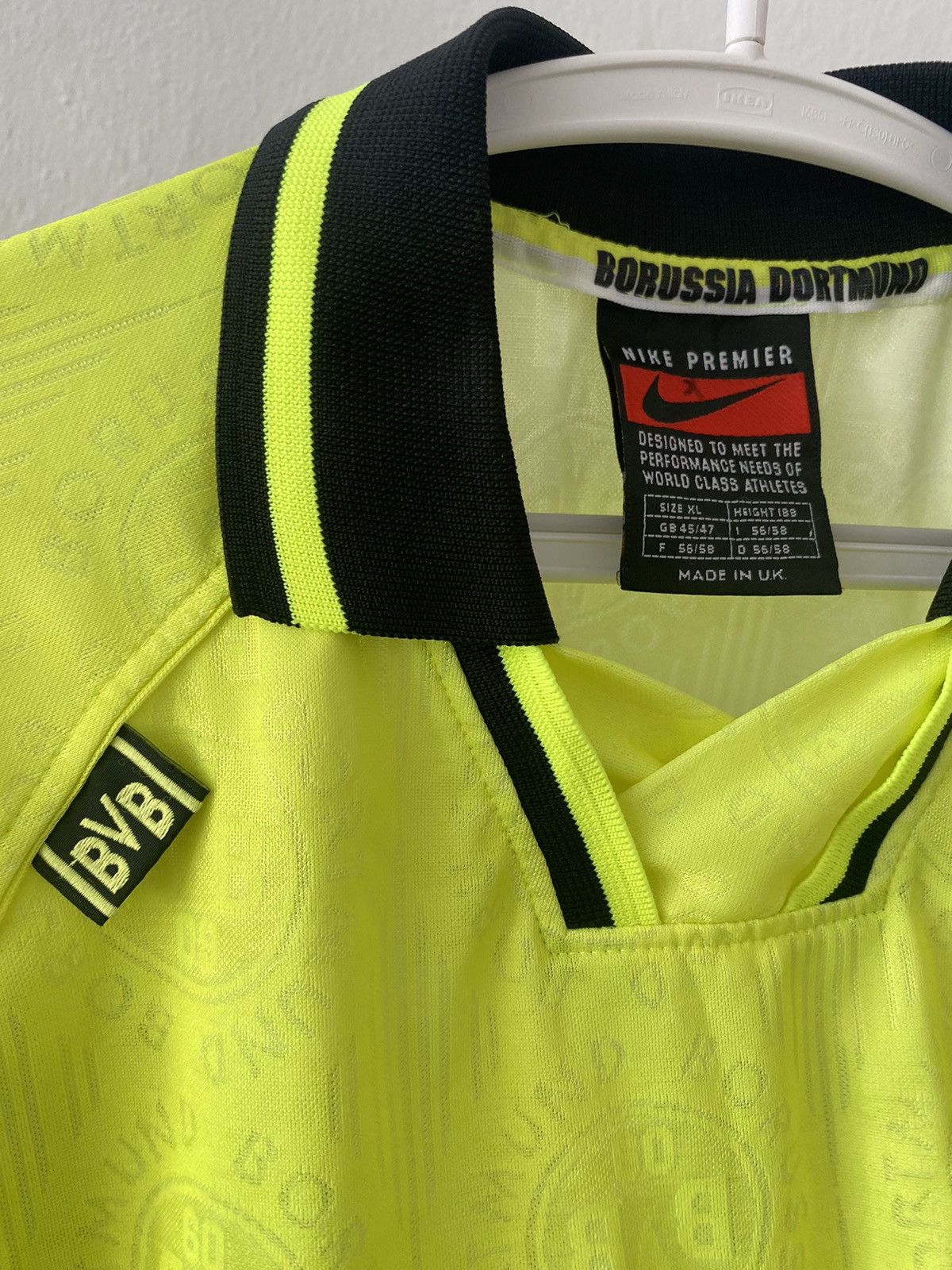 Nike × Vintage JERSEY BORUSSIA DORTMUND 1996-1997 #18 [Ricken] VINTAGE RARE Size US XL / EU 56 / 4 - 7 Thumbnail