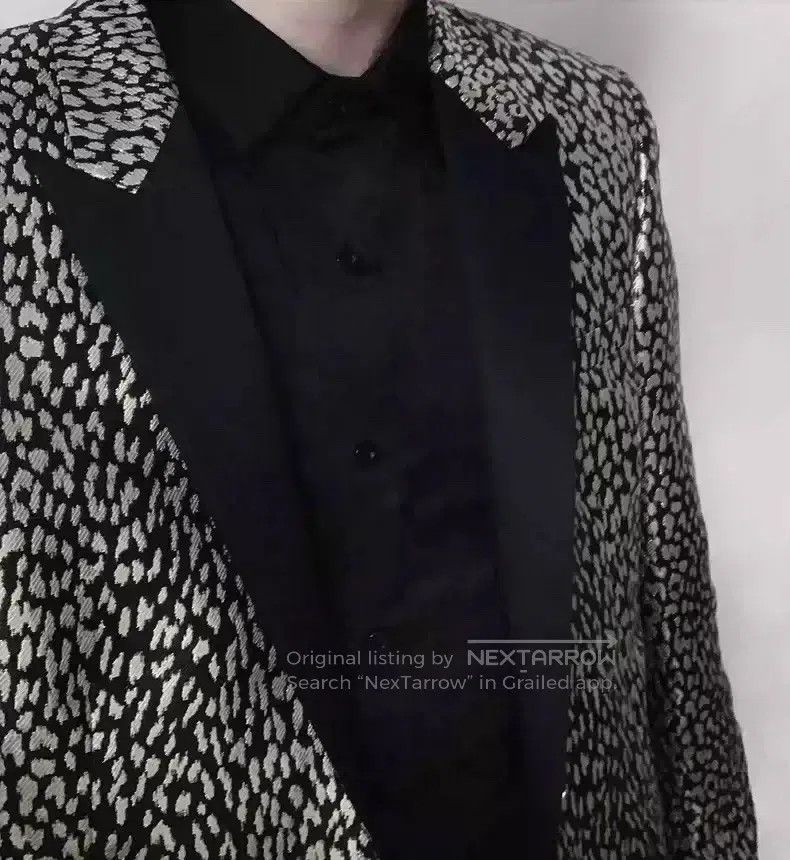 Saint Laurent Paris Saint Laurent Paris Black and Gold Leopard Print Suit Size US S / EU 44-46 / 1 - 5 Thumbnail