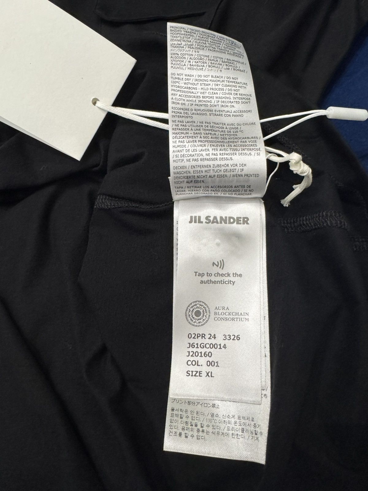 Jil Sander NWT Pocket Detail Long Sleeve T-Shirt - Black, XL Size US XL / EU 56 / 4 - 6 Thumbnail