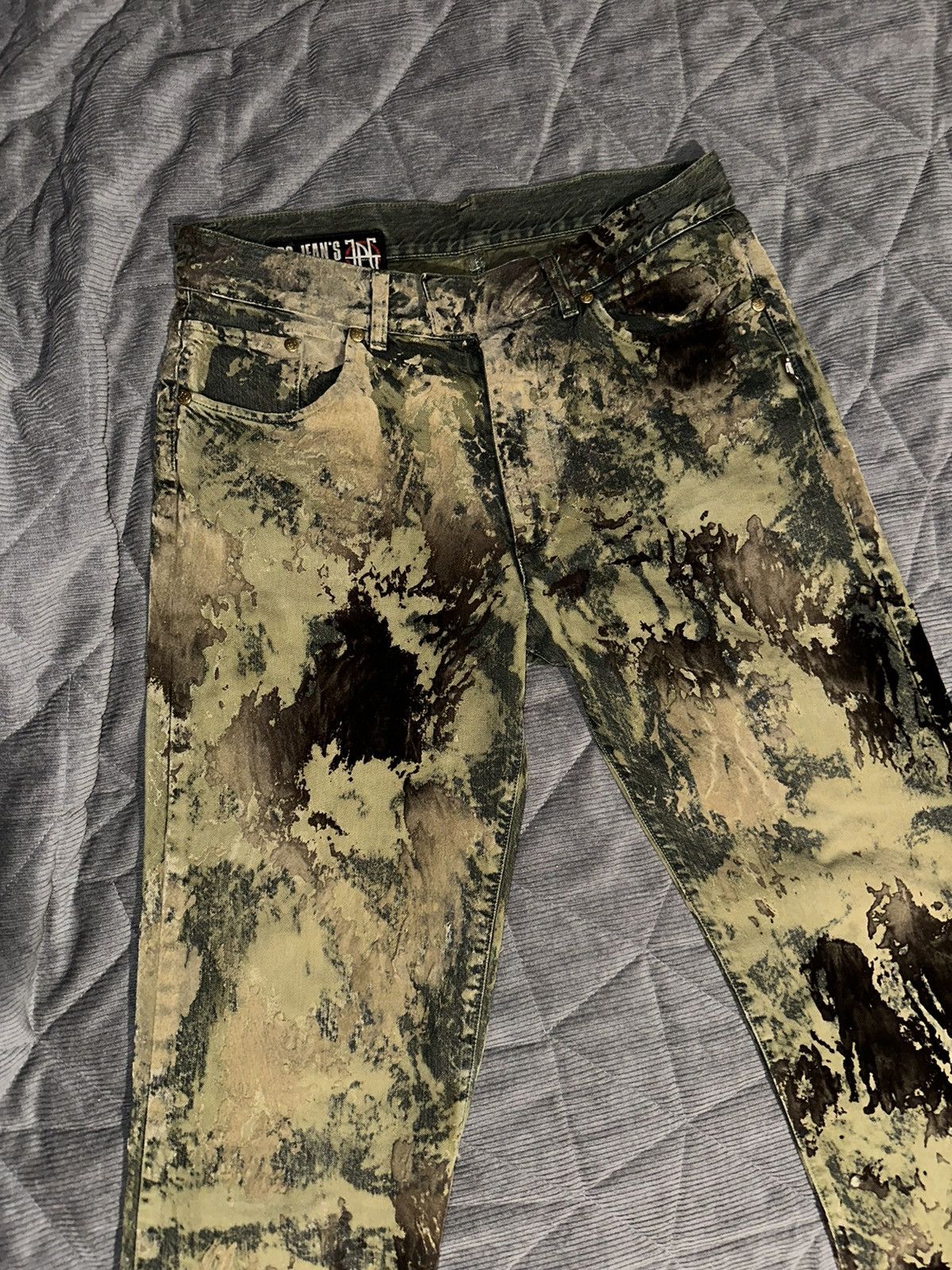 image of Fw03 Jean Paul Gaultier Camo Pants in Green, Men's (Size 30)