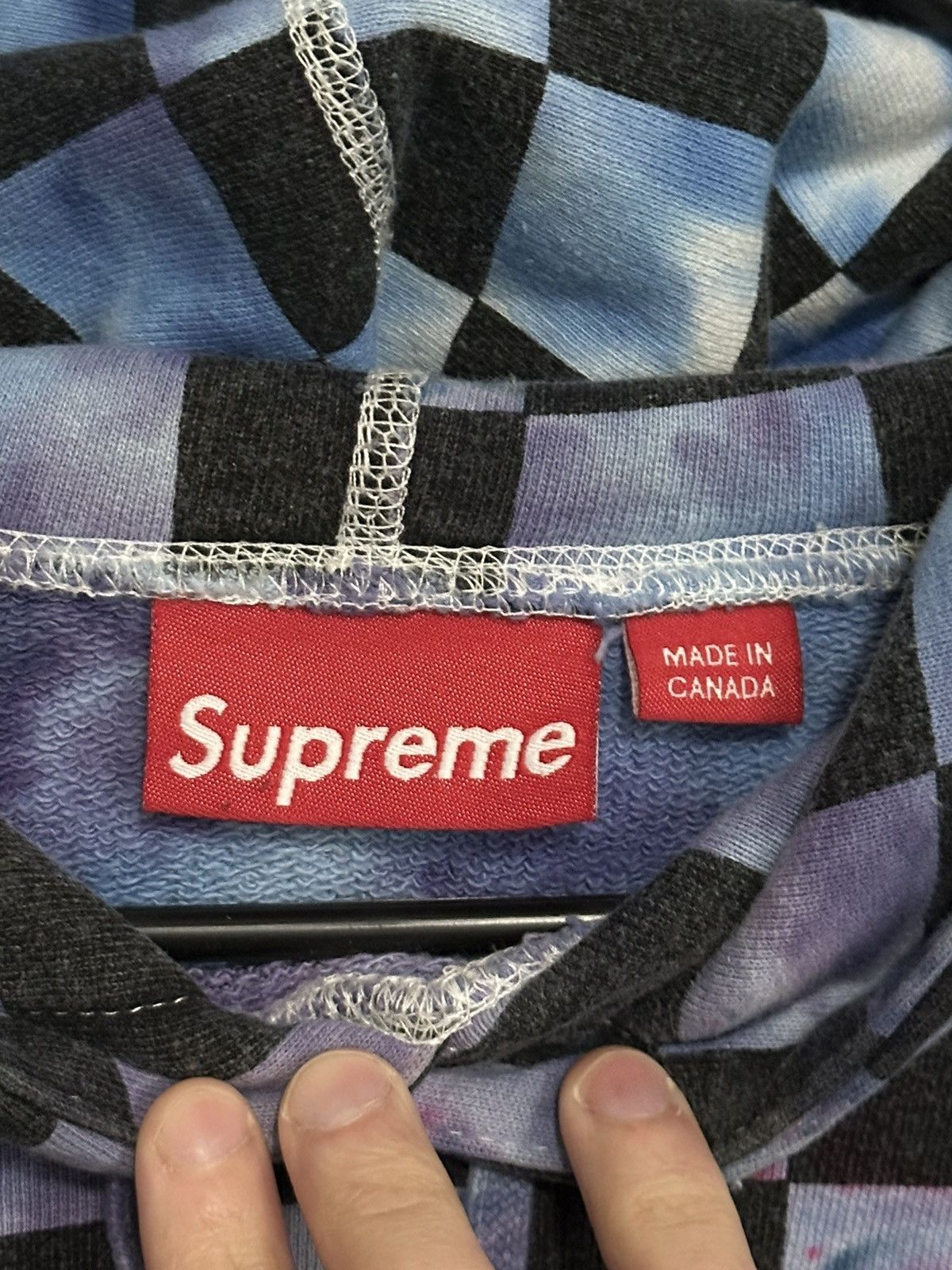 Supreme Supreme Checkered Mini Box Logo Hooded Sweatshirt Size US L / EU 52-54 / 3 - 7 Thumbnail