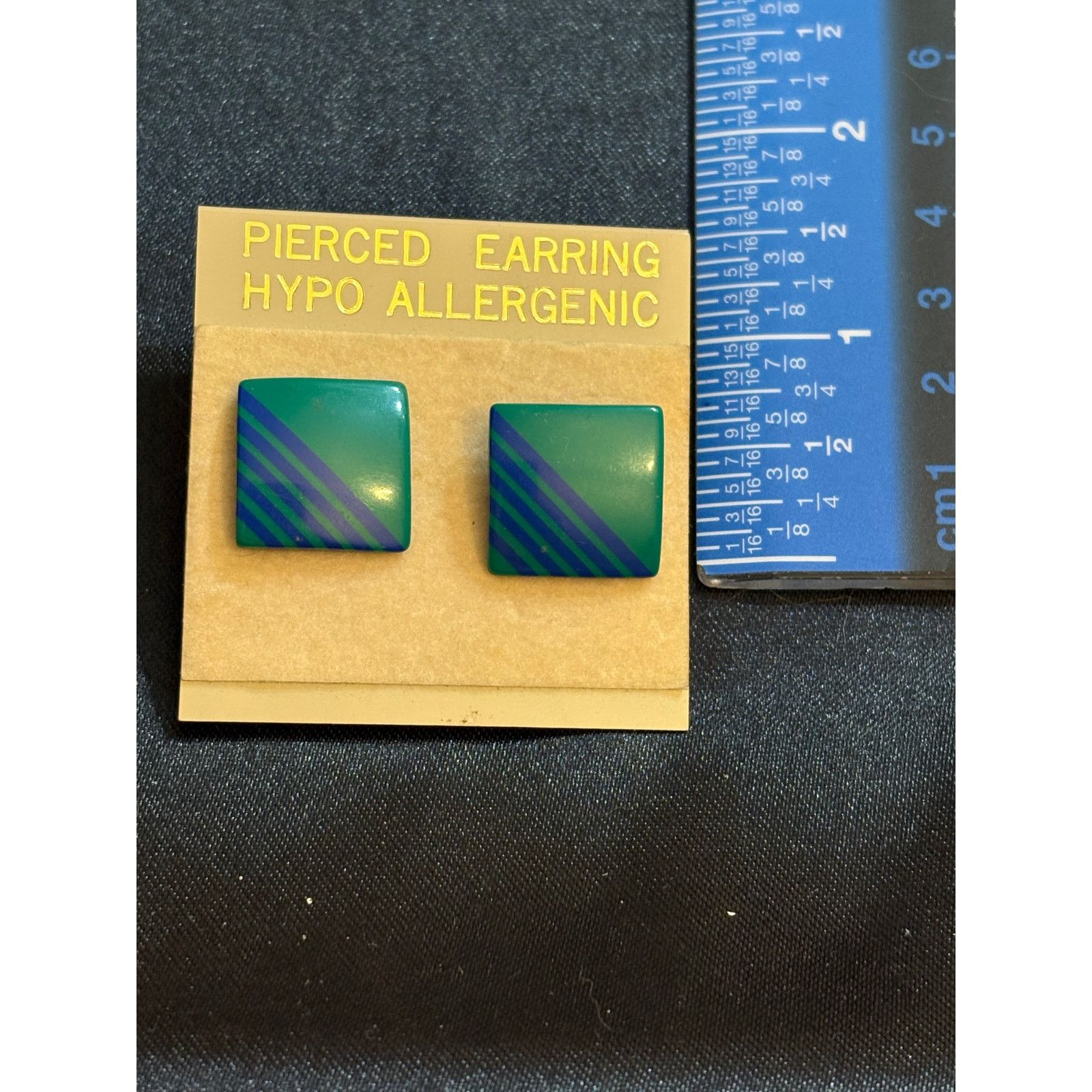 Other Vintage post earrings circa 1980 green Size ONE SIZE - 3 Thumbnail