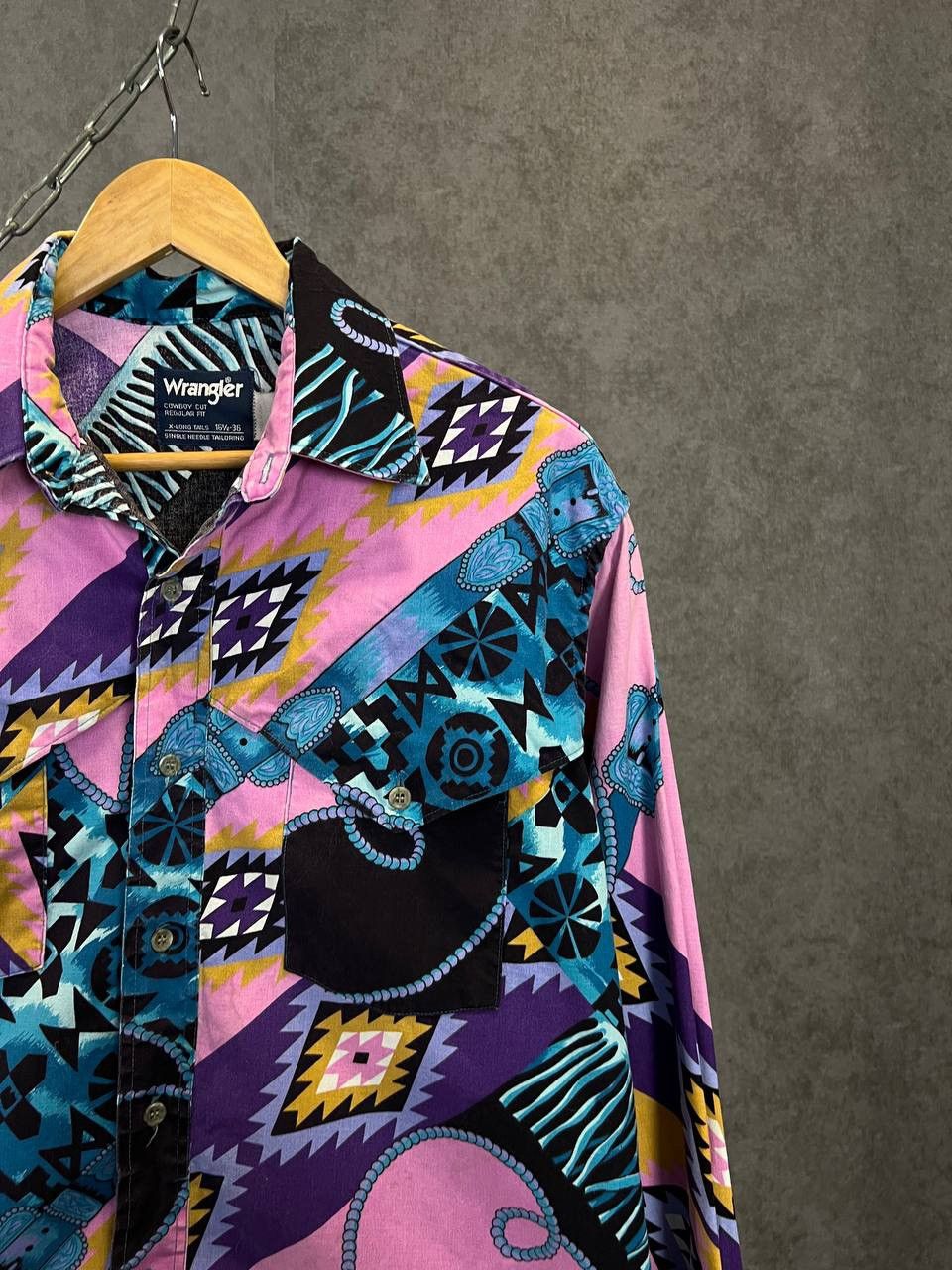 Vintage Wrangler Cowboy Cut western designer vintage shirt Size US XL / EU 56 / 4 - 2 Thumbnail