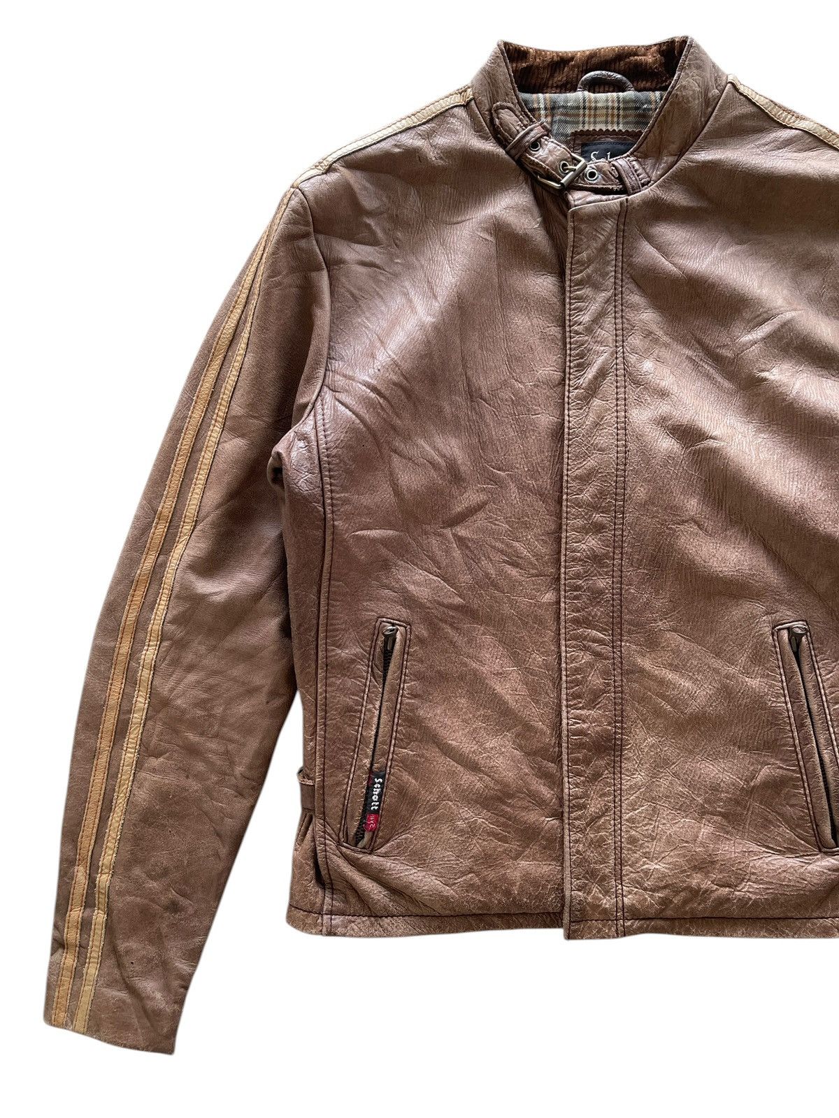 Schott Schott NYC Classic Cafe Racer Leather Jacket Size US M / EU 48-50 / 2 - 5 Thumbnail