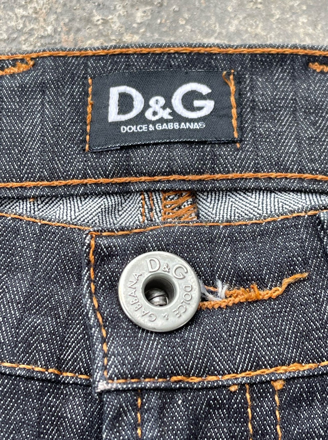 Dolce & Gabbana 🔥S/S 2003 DOLCE & GABBANA ASYMMETRICAL POCKET DENIM JEANS Size US 30 / EU 46 - 7 Thumbnail