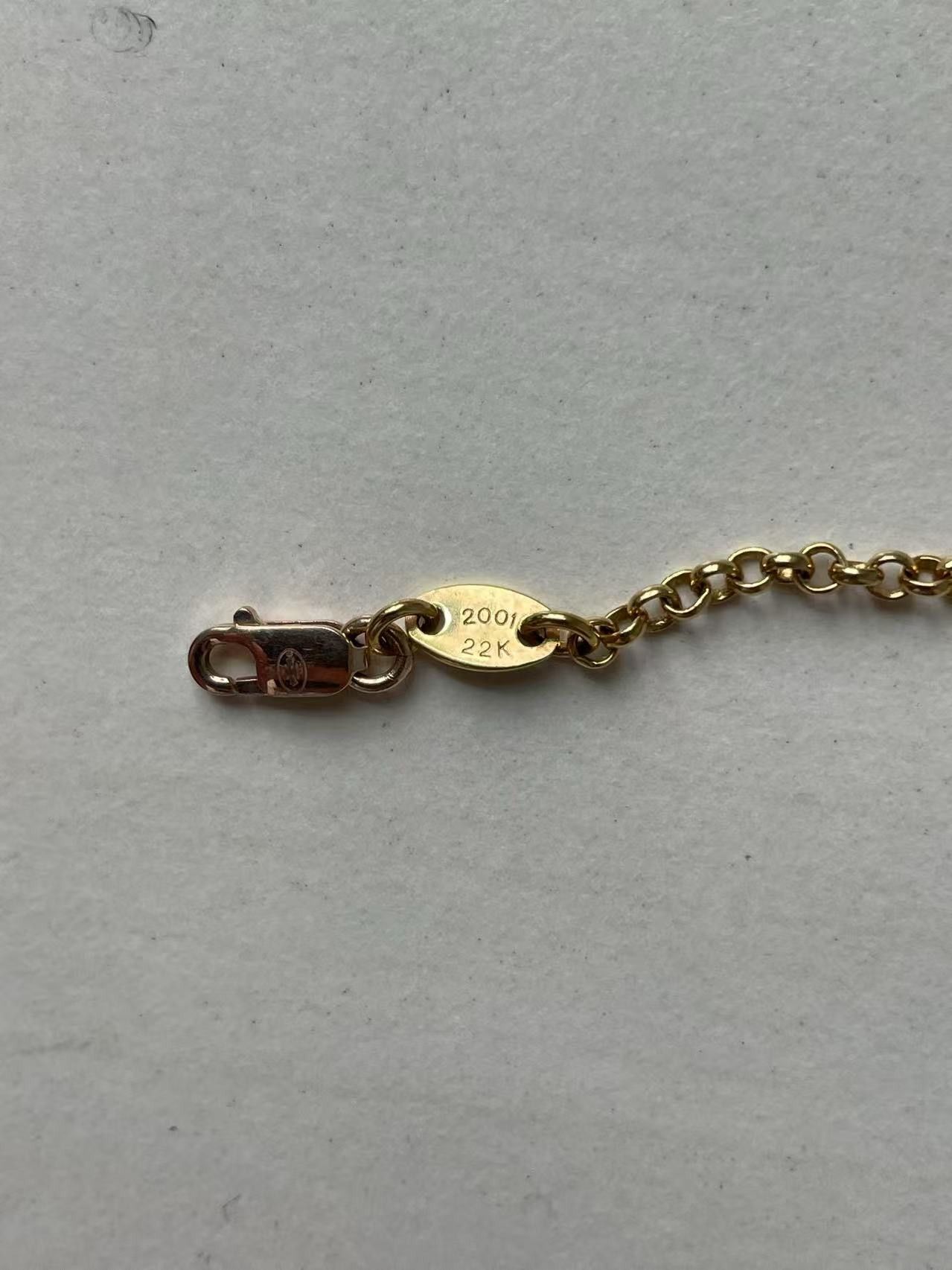 Chrome Hearts Chrome Hearts 22k Gold Diamond Twist Chain Pin Necklace Size ONE SIZE - 10 Thumbnail
