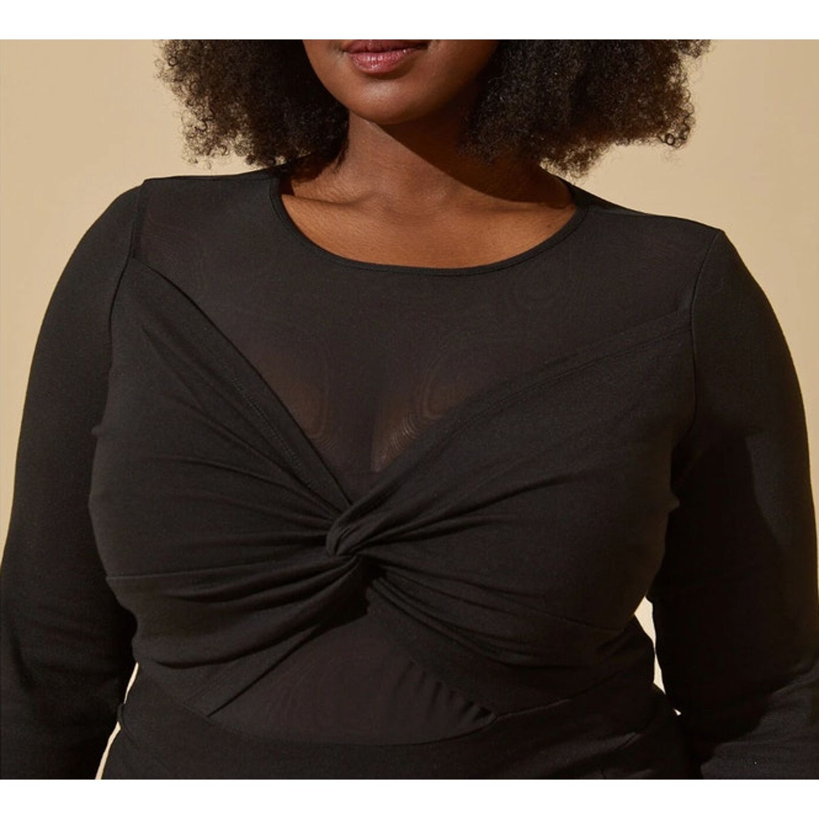 Other Plus Size 26/28W | Stretch-Knit Bodycon Dress w/ Mesh Panel Size 4XL / US 24-26 - 2 Thumbnail