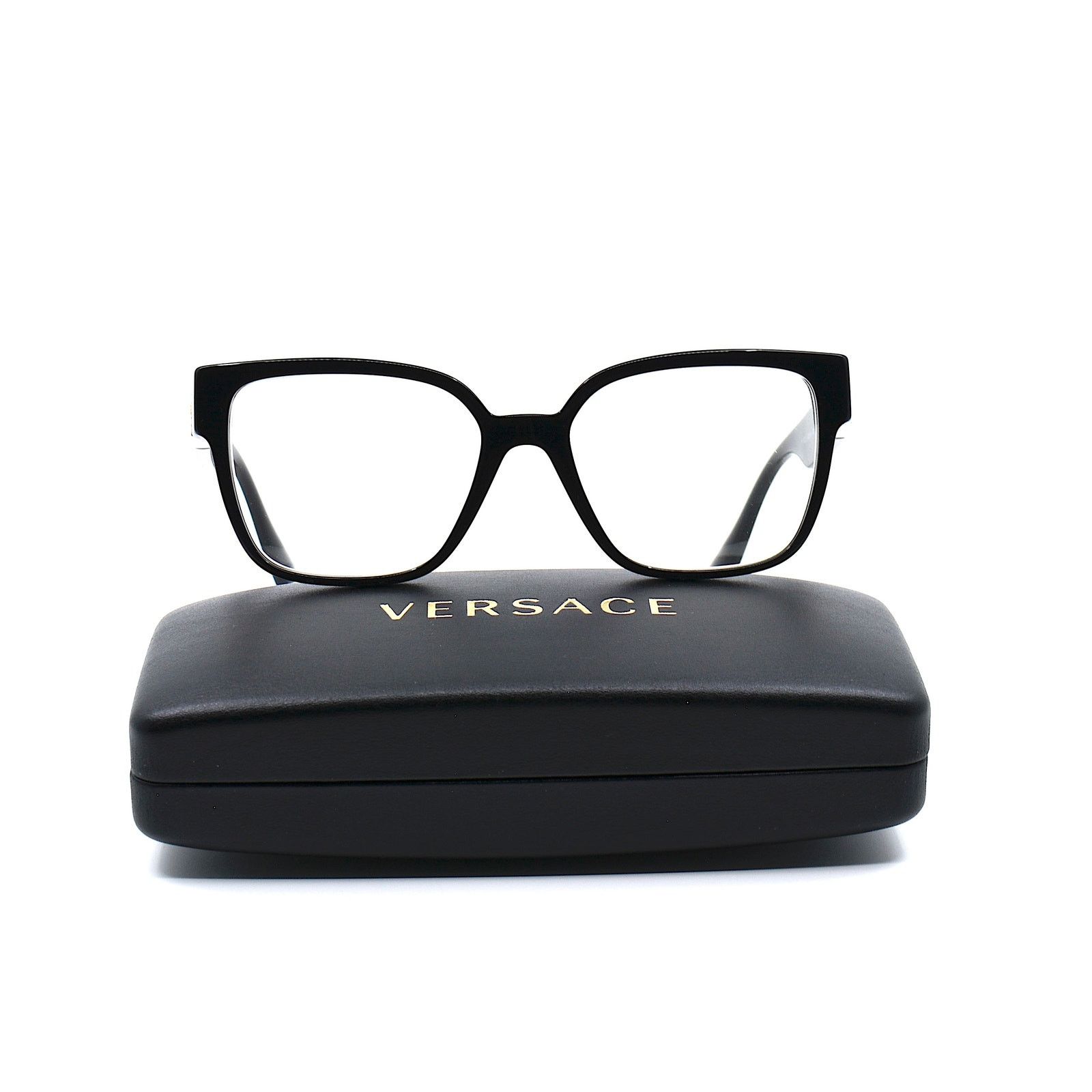 Versace NEW VERSACE VE3329B GB1 BLACK AUTHENTIC EYEGLASSES FRAME Size ONE SIZE - 3 Thumbnail