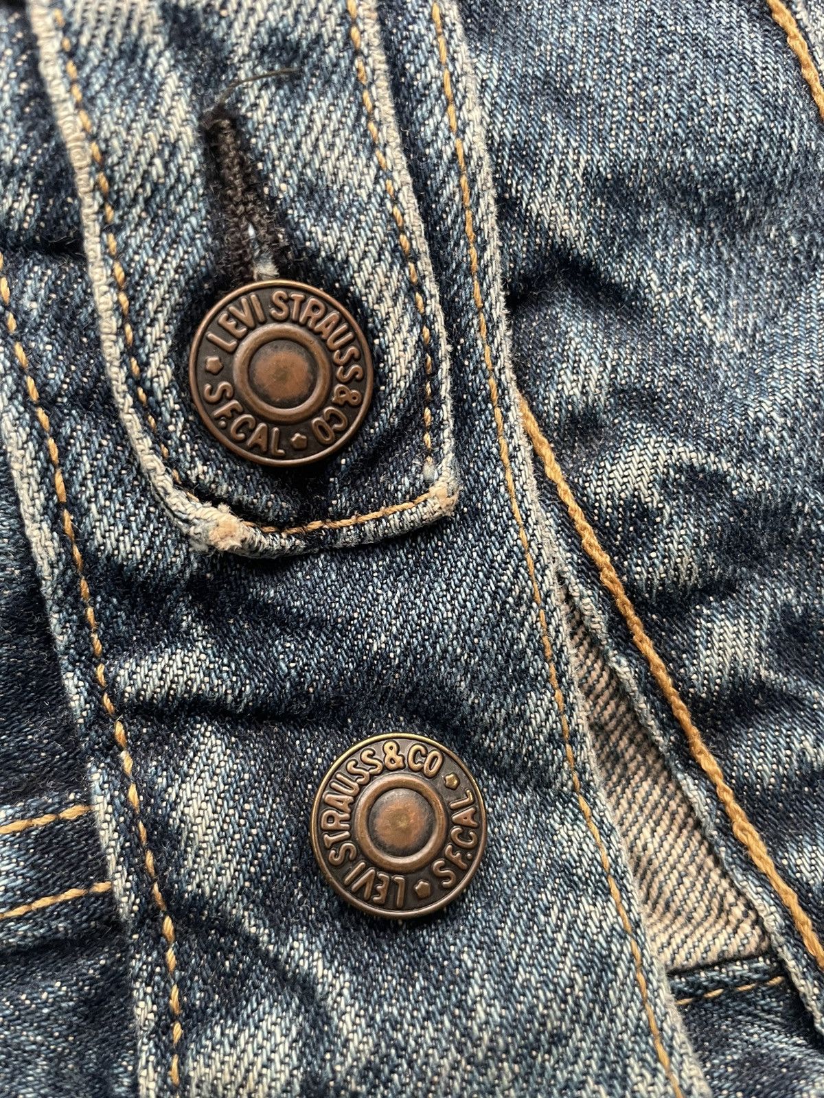 Levi's Vintage 90’s Levis 71557 E Denim Jacket Size US M / EU 48-50 / 2 - 8 Thumbnail