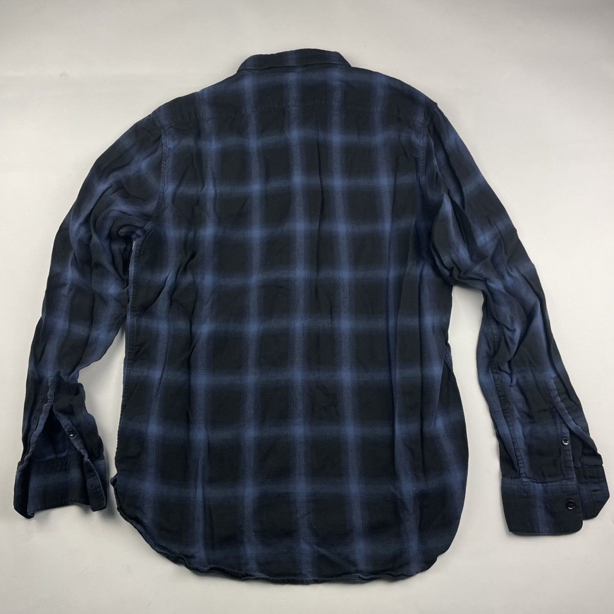 Saint Laurent Paris Saint Laurent Paris Hedi Silmane Blue Shadow Plaid Shirt 40 Size US M / EU 48-50 / 2 - 17 Thumbnail