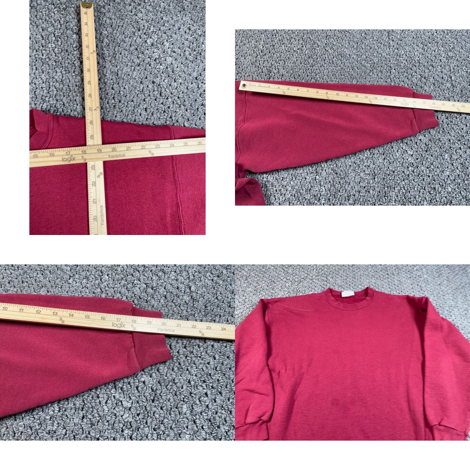 Levi's VTG Levi's Brittania Sweatshirt Crew Neck Adult XL Red Solid Cotton Blend Polyester Fleece Logo 90s Hipster Retro Men’s Sweatshirt Size US XL / EU 56 / 4 - 8 Thumbnail