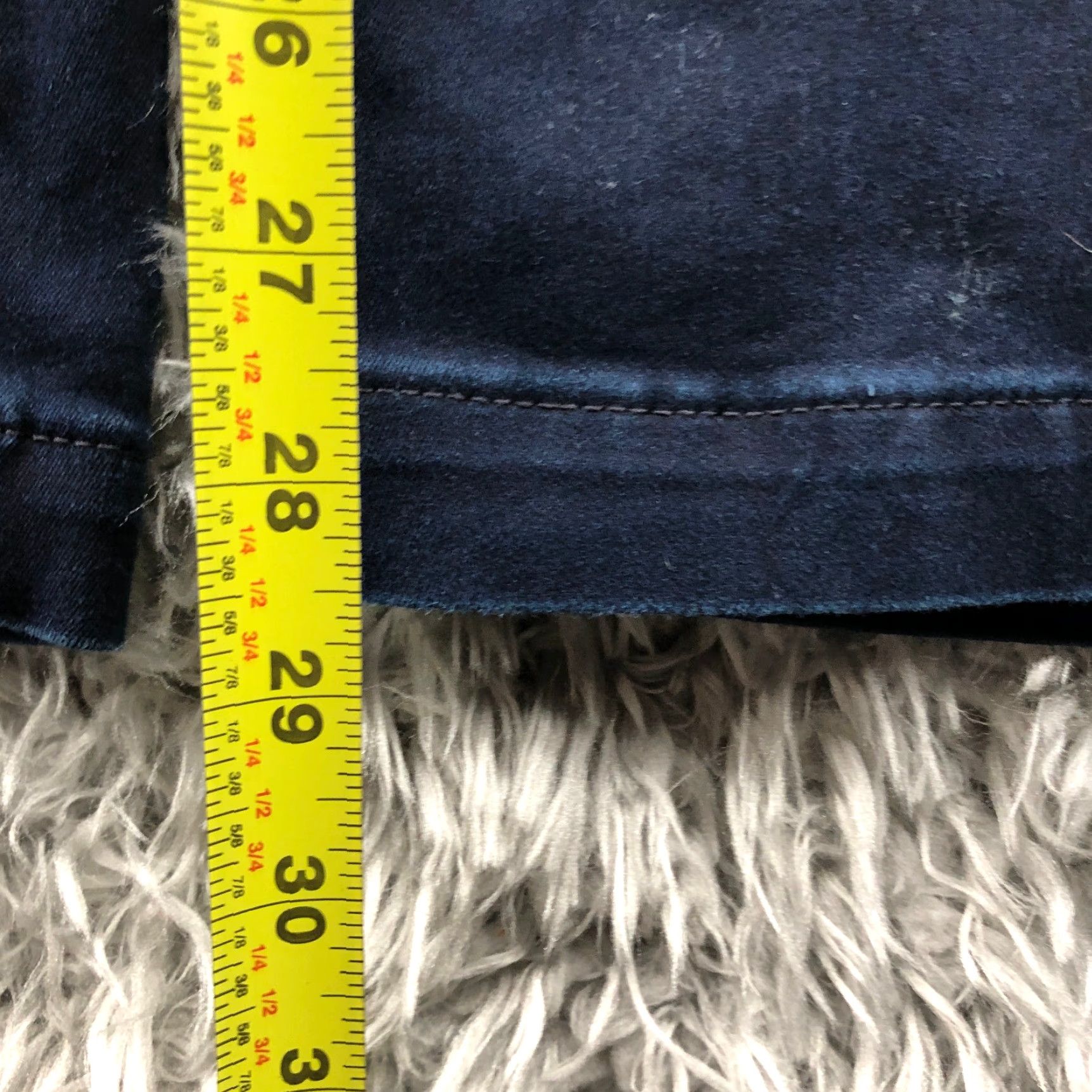 Lee Lee Jegging Pants Size 8 Womens Mid Rise Straight Leg Dark Wash Blue Button Flat Front Pockets Size 30" / US 8 / IT 44 - 3 Thumbnail