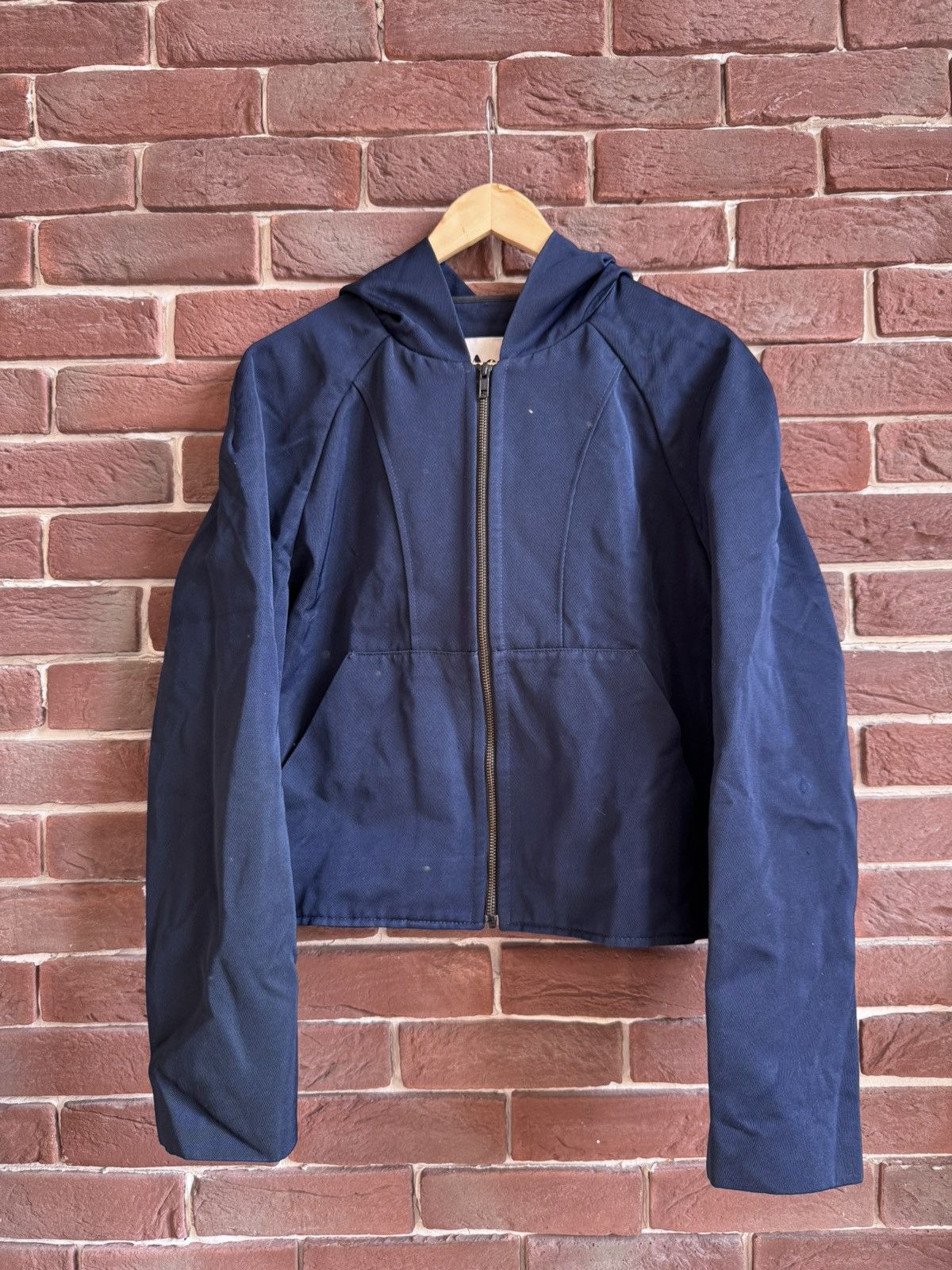 Acne Studios Acne Studios Cropped Boxy Jacket Like Active Workwear Navy M Size US M / EU 48-50 / 2 - 1 Thumbnail