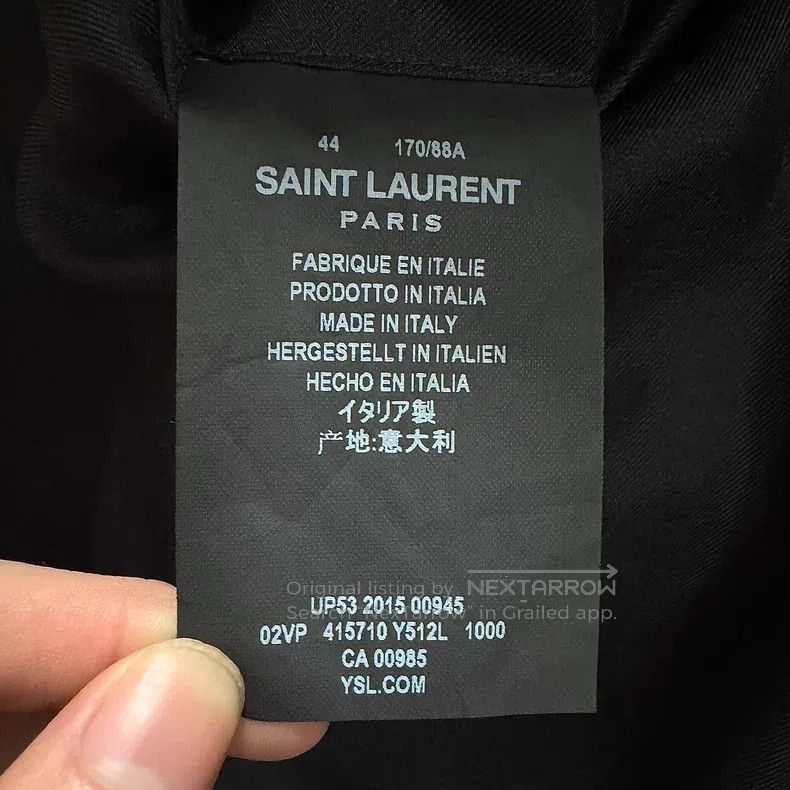 Saint Laurent Paris Saint Laurent Paris Coconut Shell Suits Jacket Size US S / EU 44-46 / 1 - 5 Thumbnail