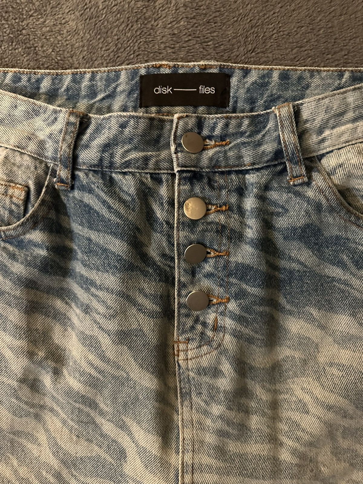 Vintage Diskfiles Blue Tiger Jeans Size US 32 / EU 48 - 3 Thumbnail