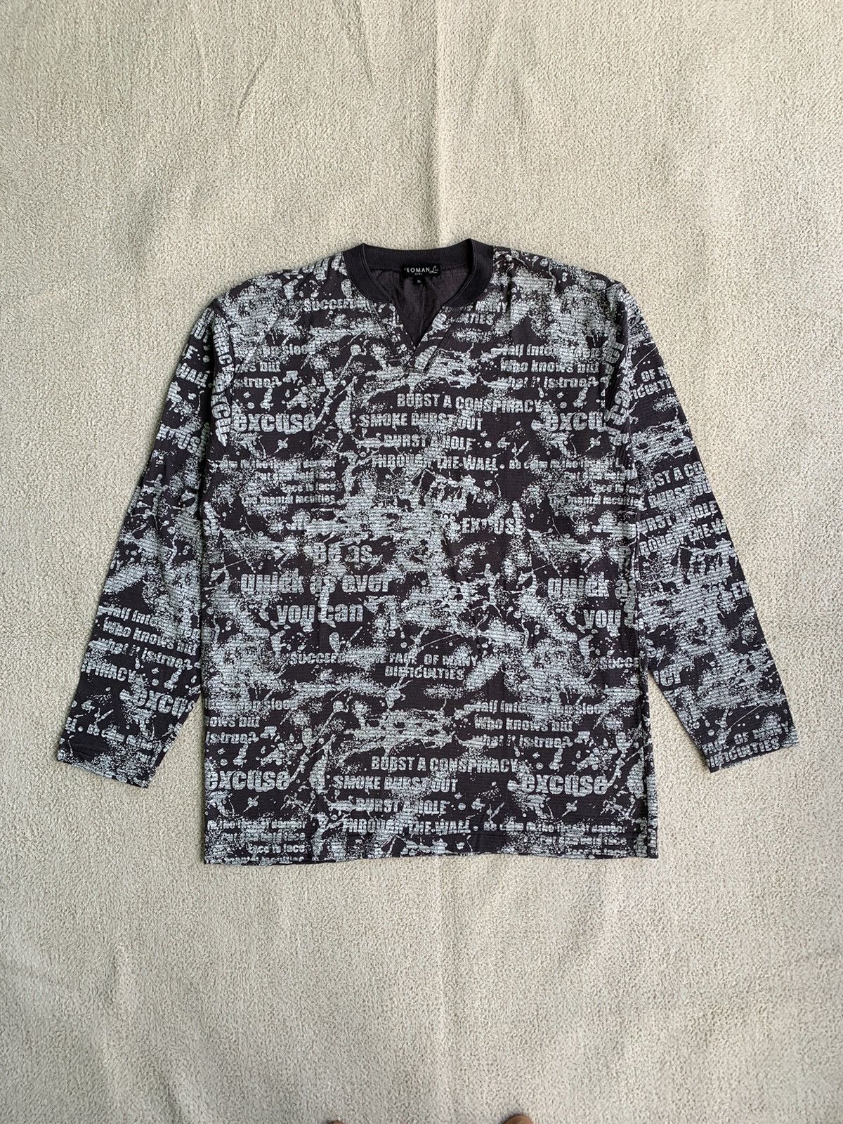 Japanese Brand Yeoman Poem Rock Longsleeve Tshirt Size US L / EU 52-54 / 3 - 1 Thumbnail