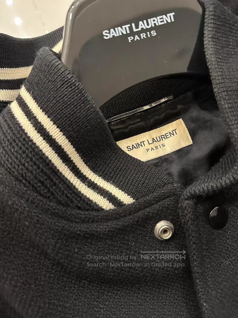 Saint Laurent Paris Saint Laurent Paris Black and white wool leather baseball Size US M / EU 48-50 / 2 - 3 Thumbnail