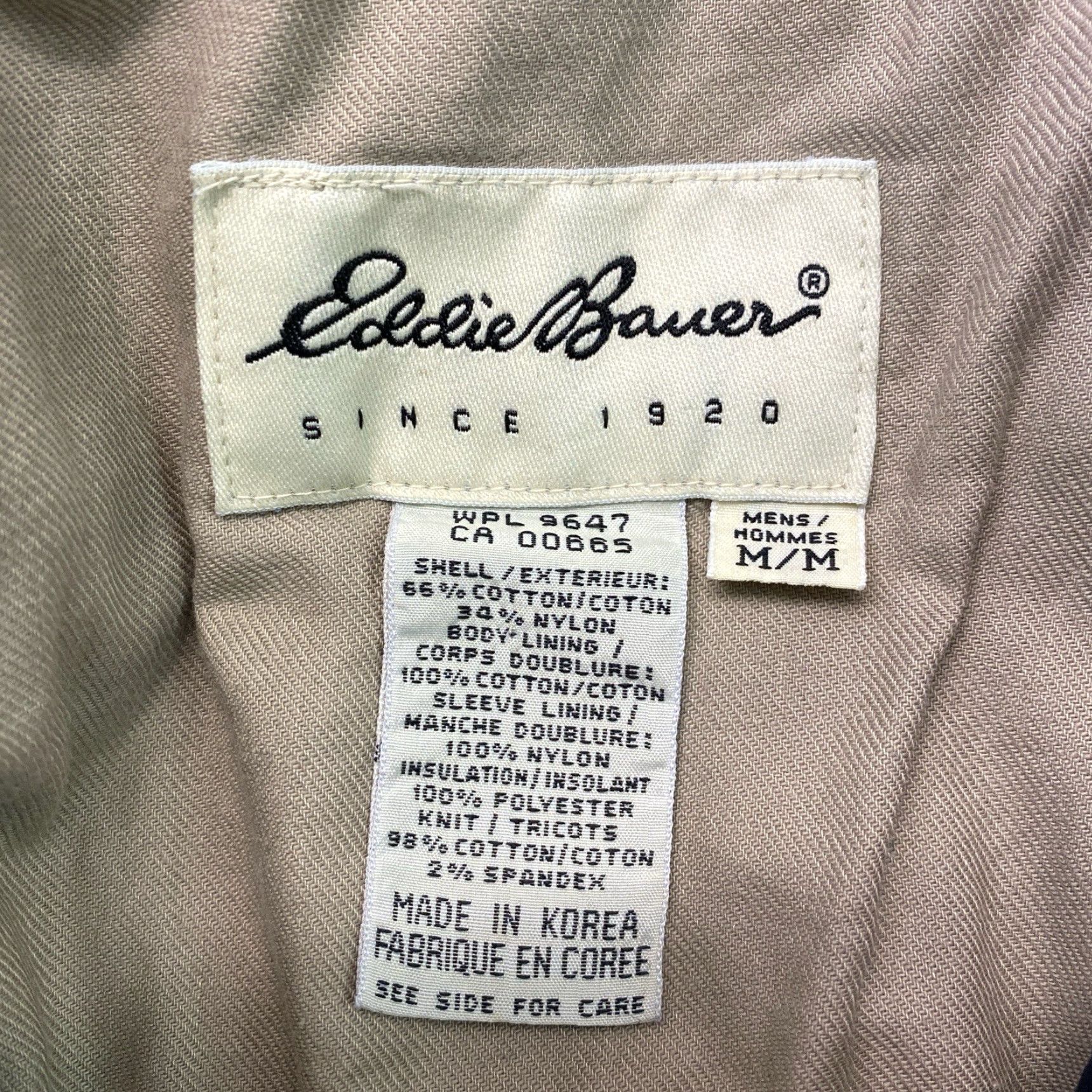 Eddie Bauer VINTAGE Eddie Bauer Zip Up Jacket Medium Blue Windbreaker/Flannel Lined Pockets 90s Outdoor USA Mens Size US M / EU 48-50 / 2 - 5 Thumbnail