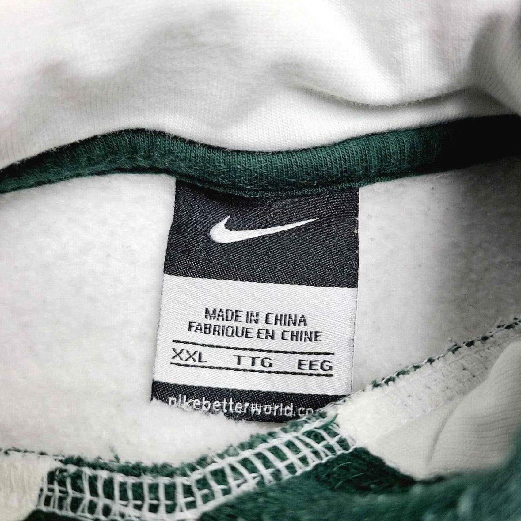 Nike VINTAGE Nike Team Michigan State University Men’s 2XL Drawstring Hoodie Spartan Logo Hoodie Men 2XL White Logo University MSU Spartans Mens Size US XXL / EU 58 / 5 - 4 Thumbnail