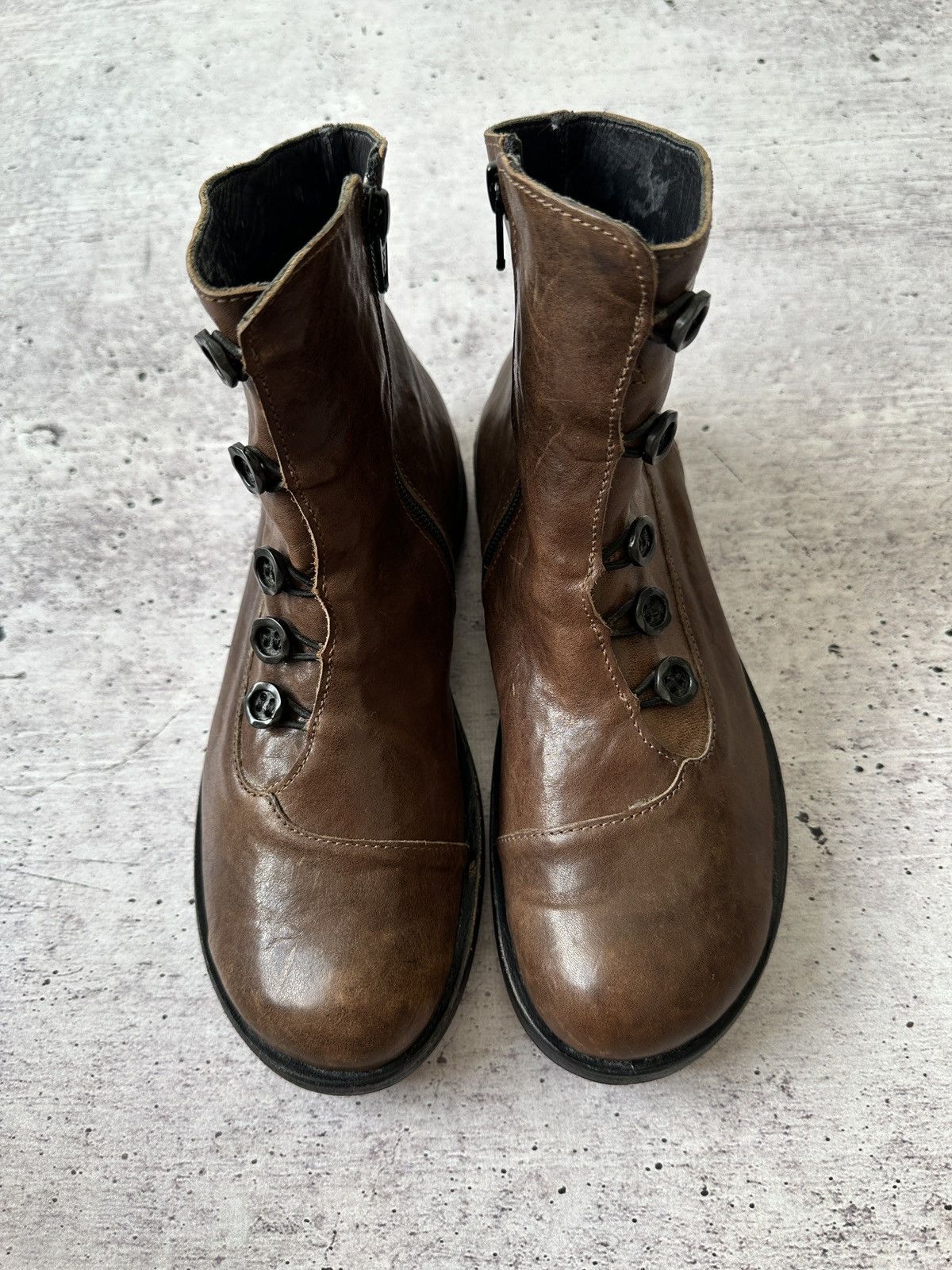 CYDWOQ Cydwoq Artisan Leather Button Granny Boots Size US 7 / IT 37 - 11 Thumbnail