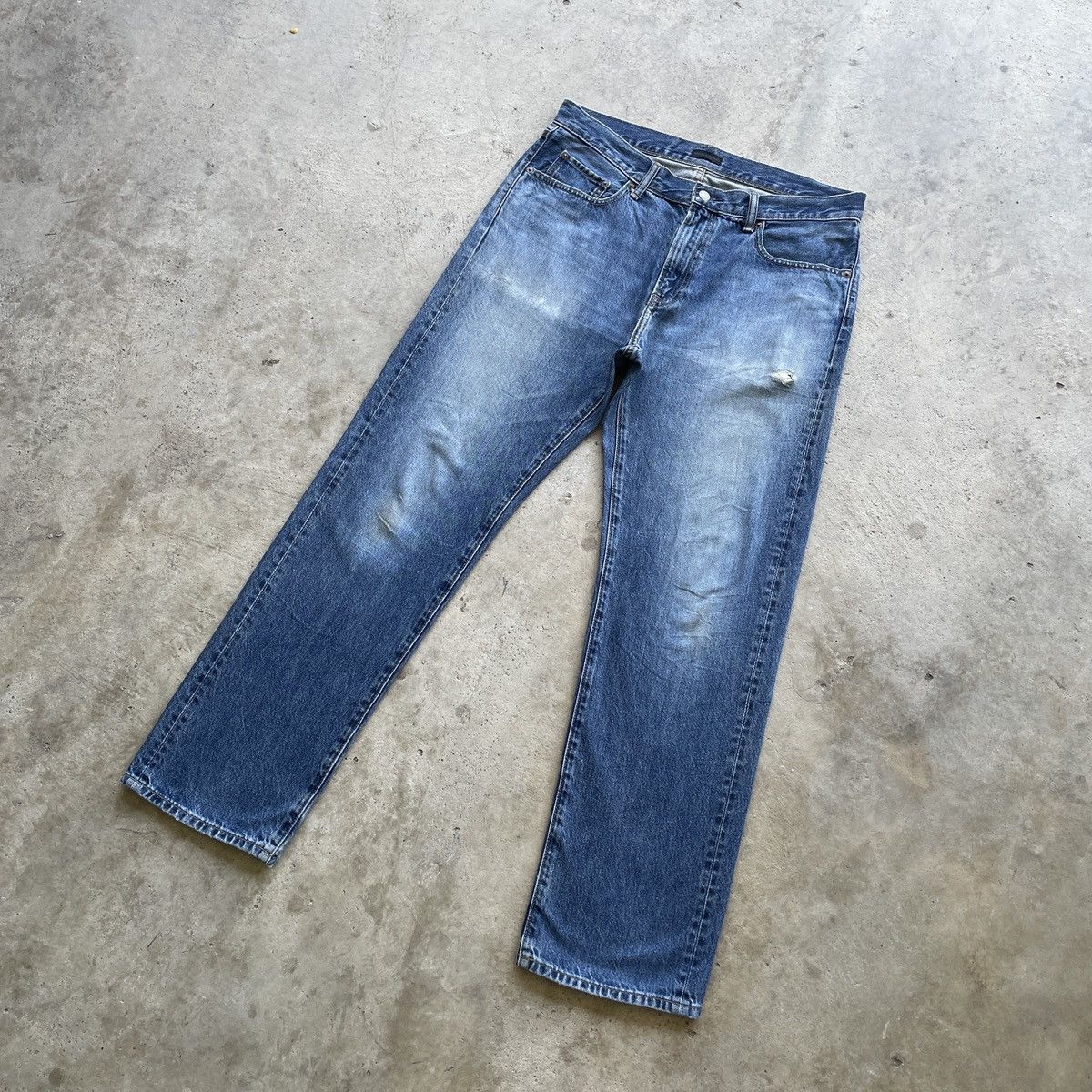 Japanese Brand Vintage Japanese Brand Jeans Faded Denim Pants W35x31 Size US 35 - 2 Thumbnail