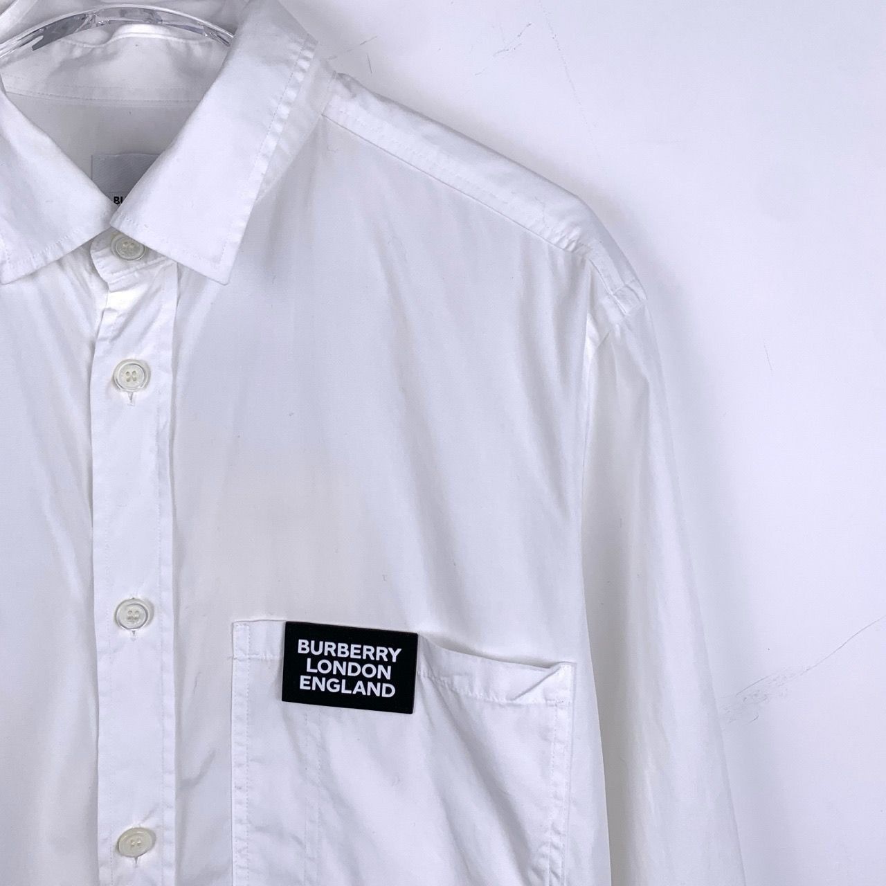 Burberry Burberry London England White Cotton Long Sleeve Shirt Mens Size US S / EU 44-46 / 1 - 2 Thumbnail