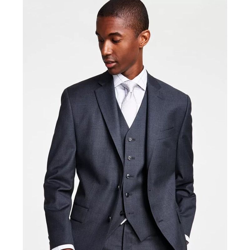 Michael Kors Michael Kors Men's Grey Wool Kaplan Suit Blazer Size 46R Size 46R - 3 Thumbnail