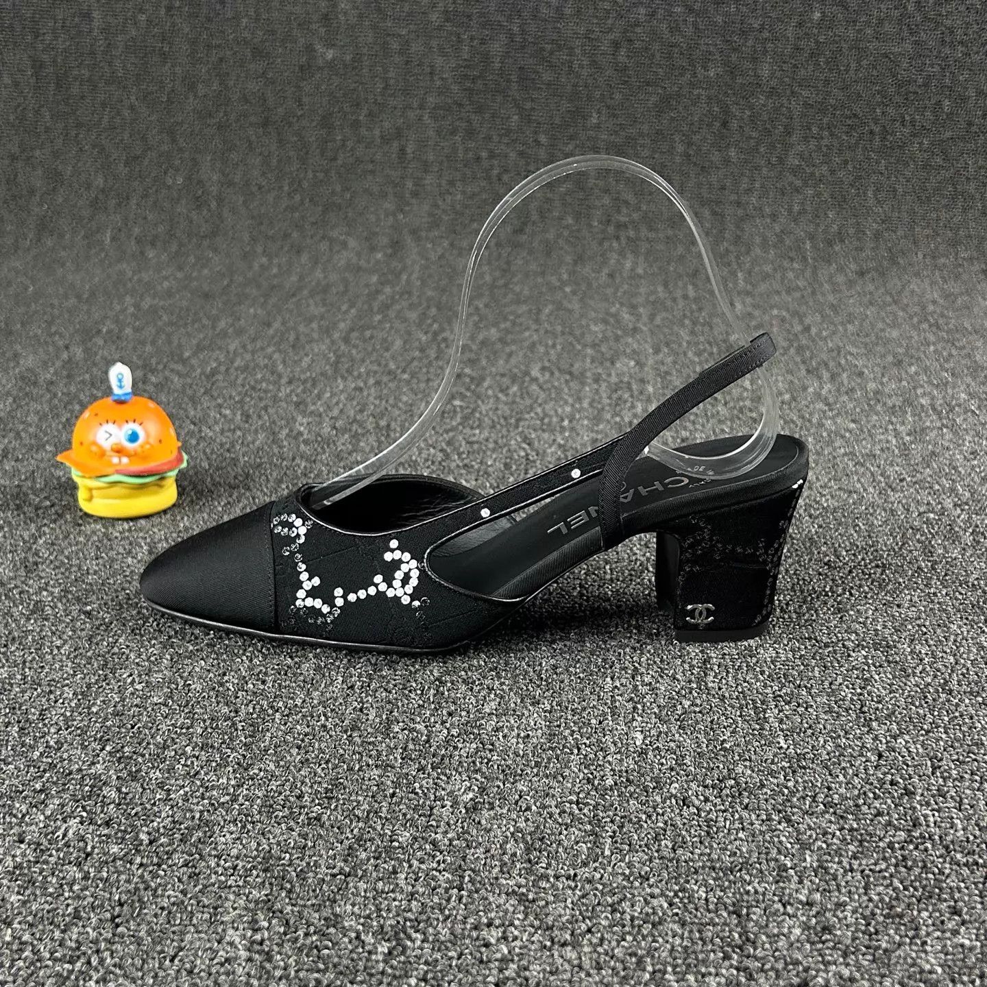 Chanel Chanel Women's Classic Black Sequin High Heels 38.5 Size US 8 / IT 38 - 3 Thumbnail